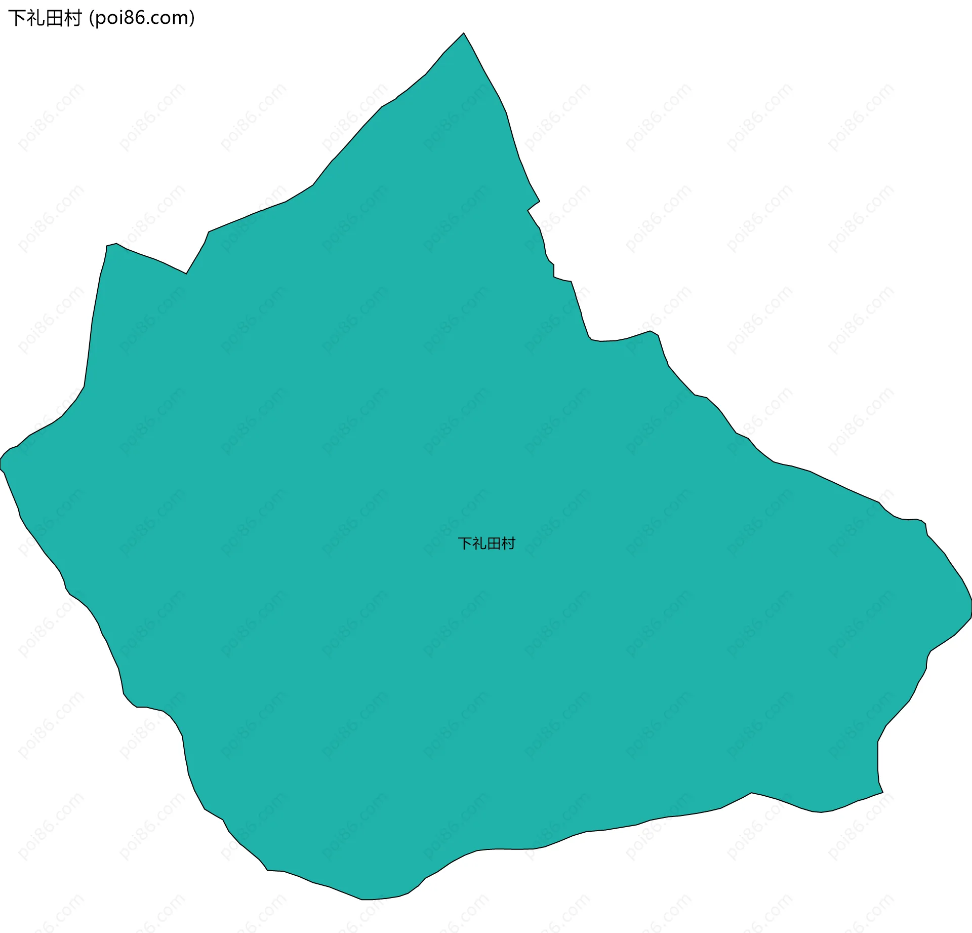 下礼田村边界地图