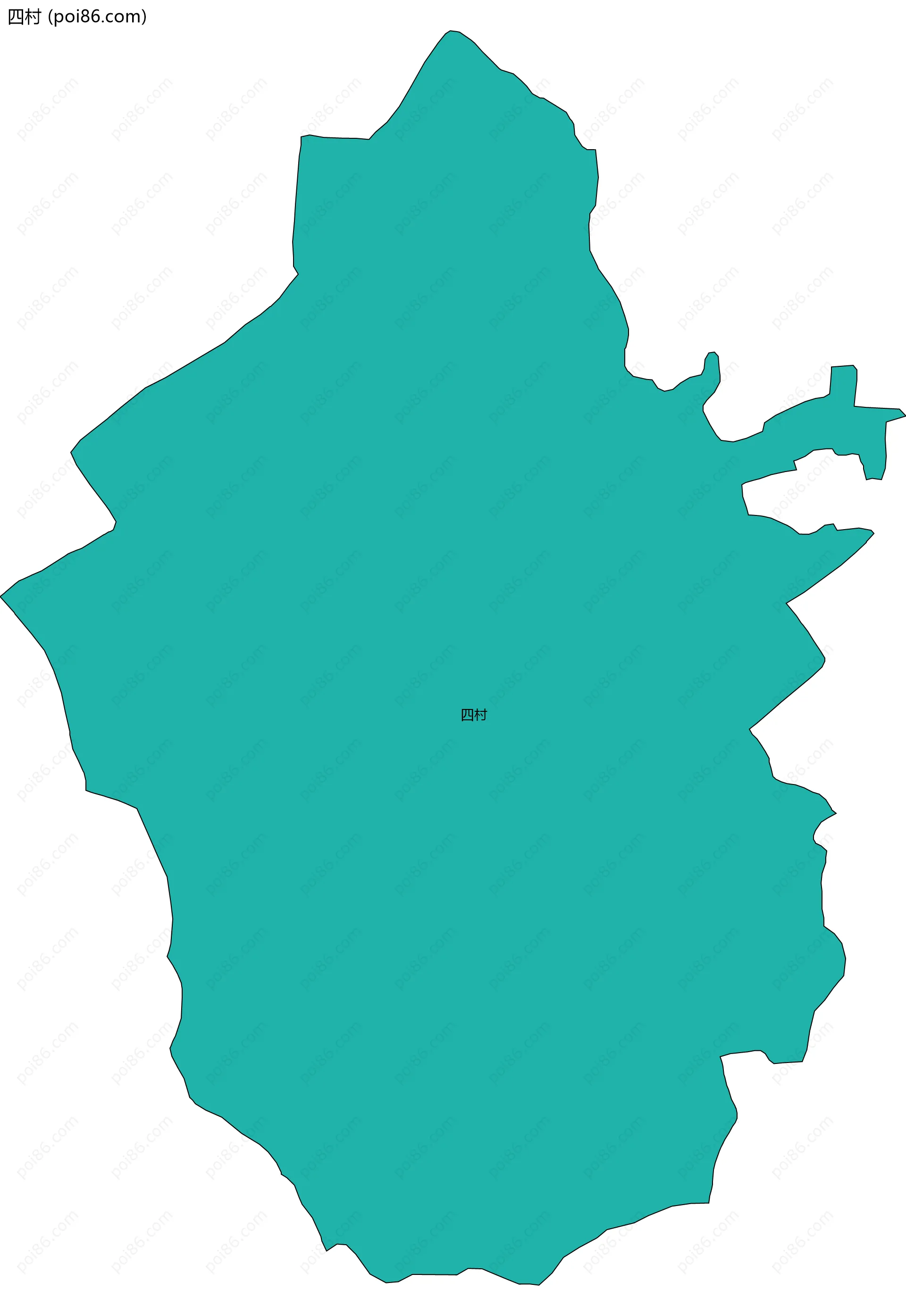 四村边界地图
