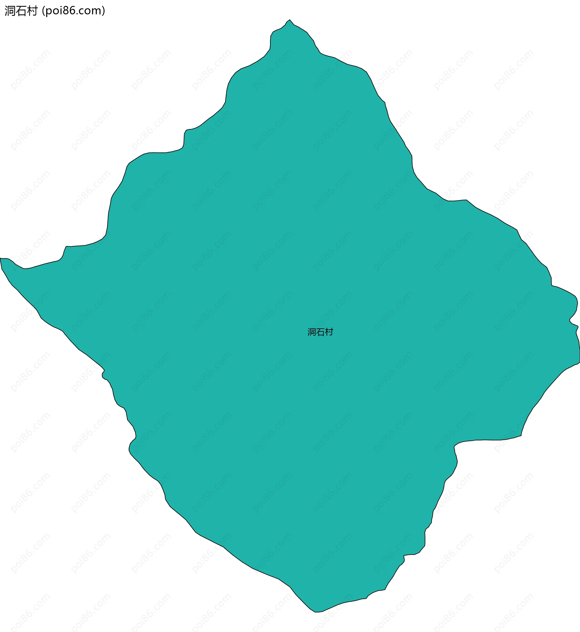 洞石村边界地图