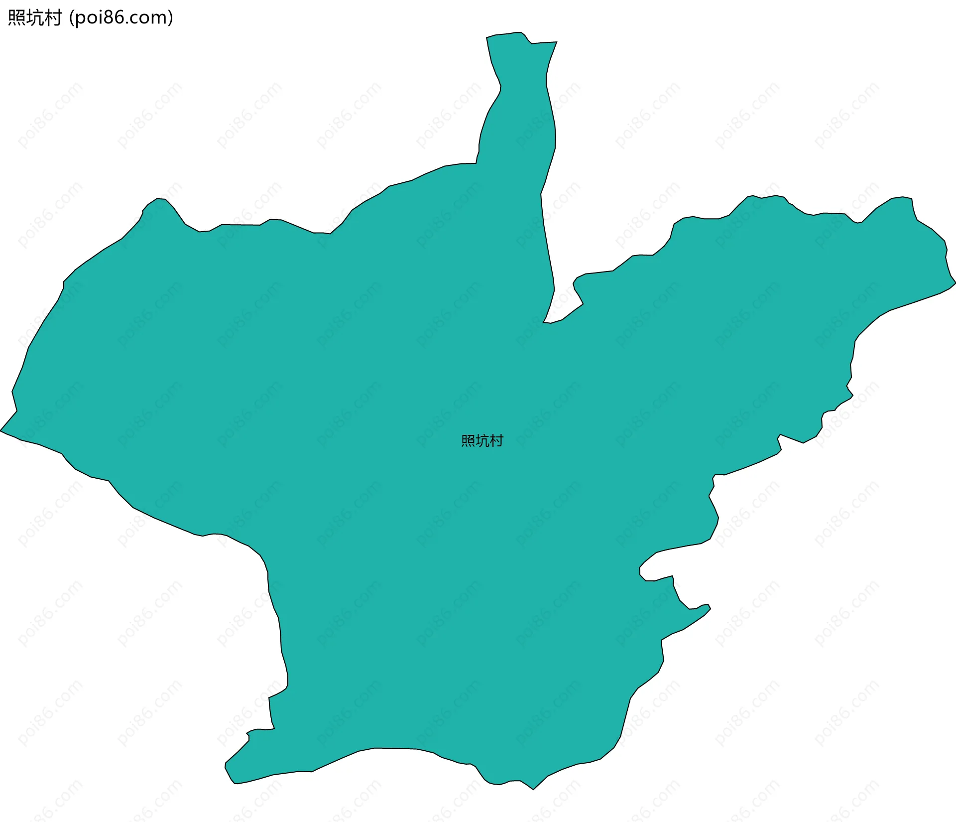 照坑村边界地图