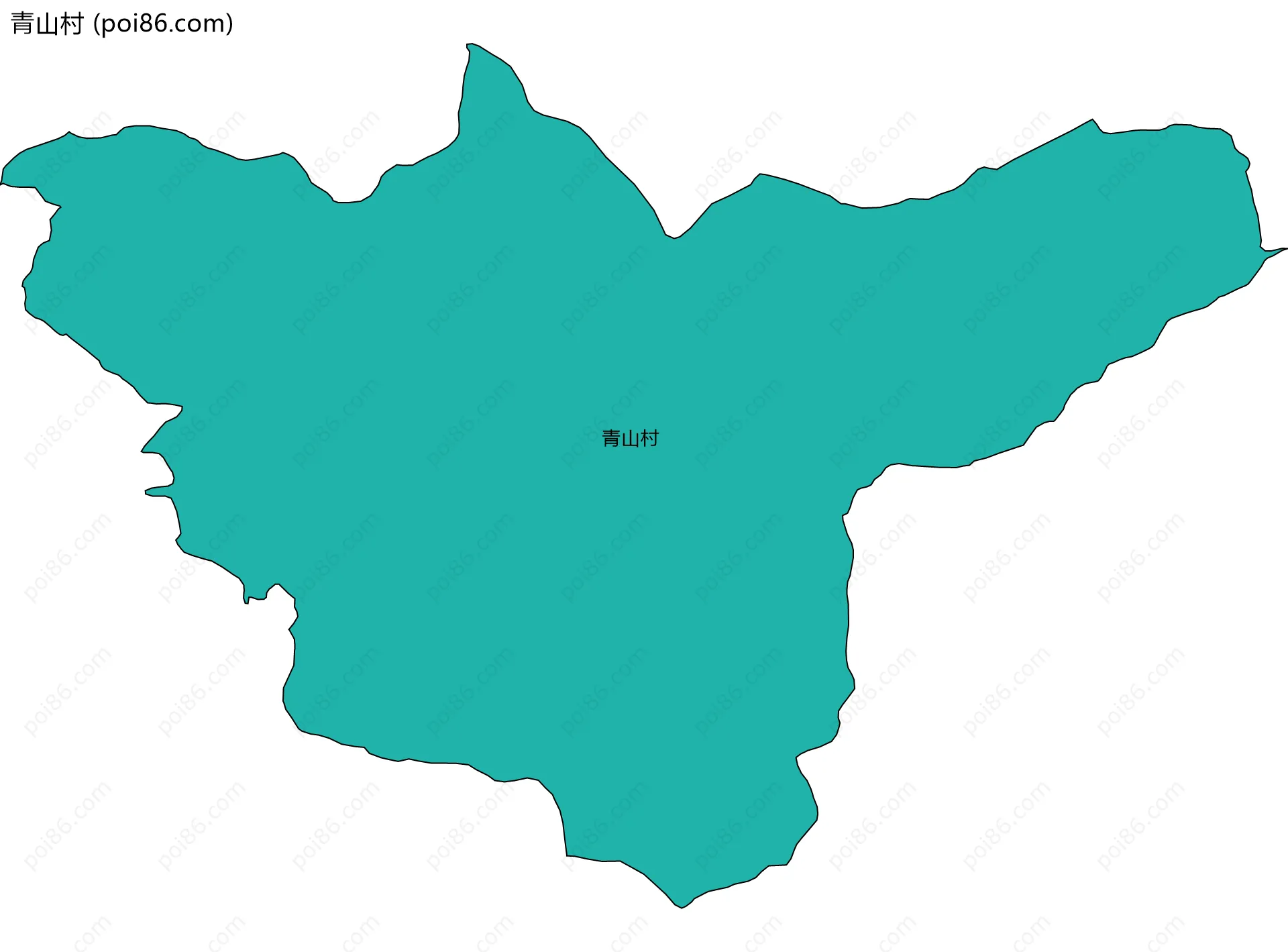 青山村边界地图