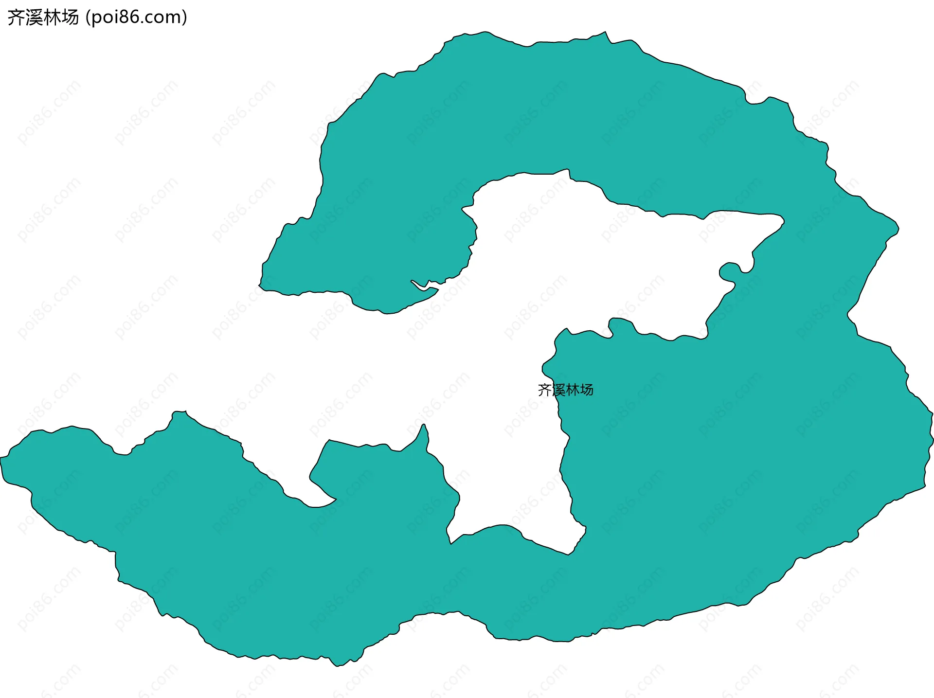 齐溪林场边界地图