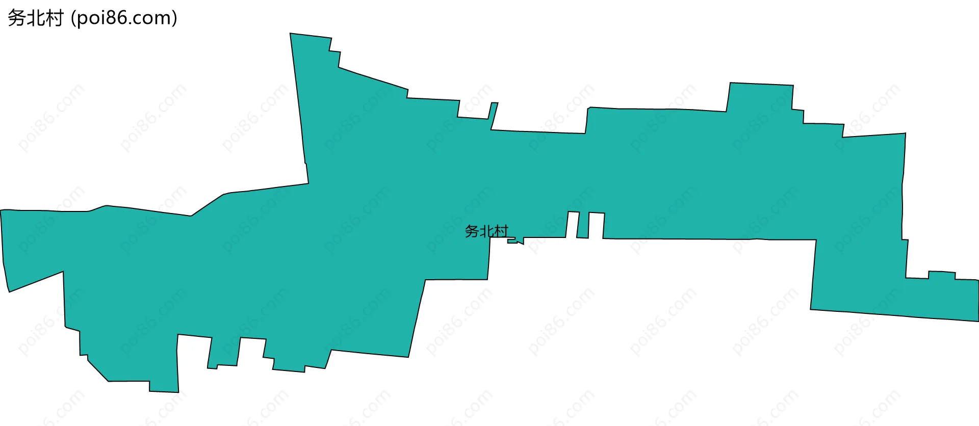 务北村边界地图