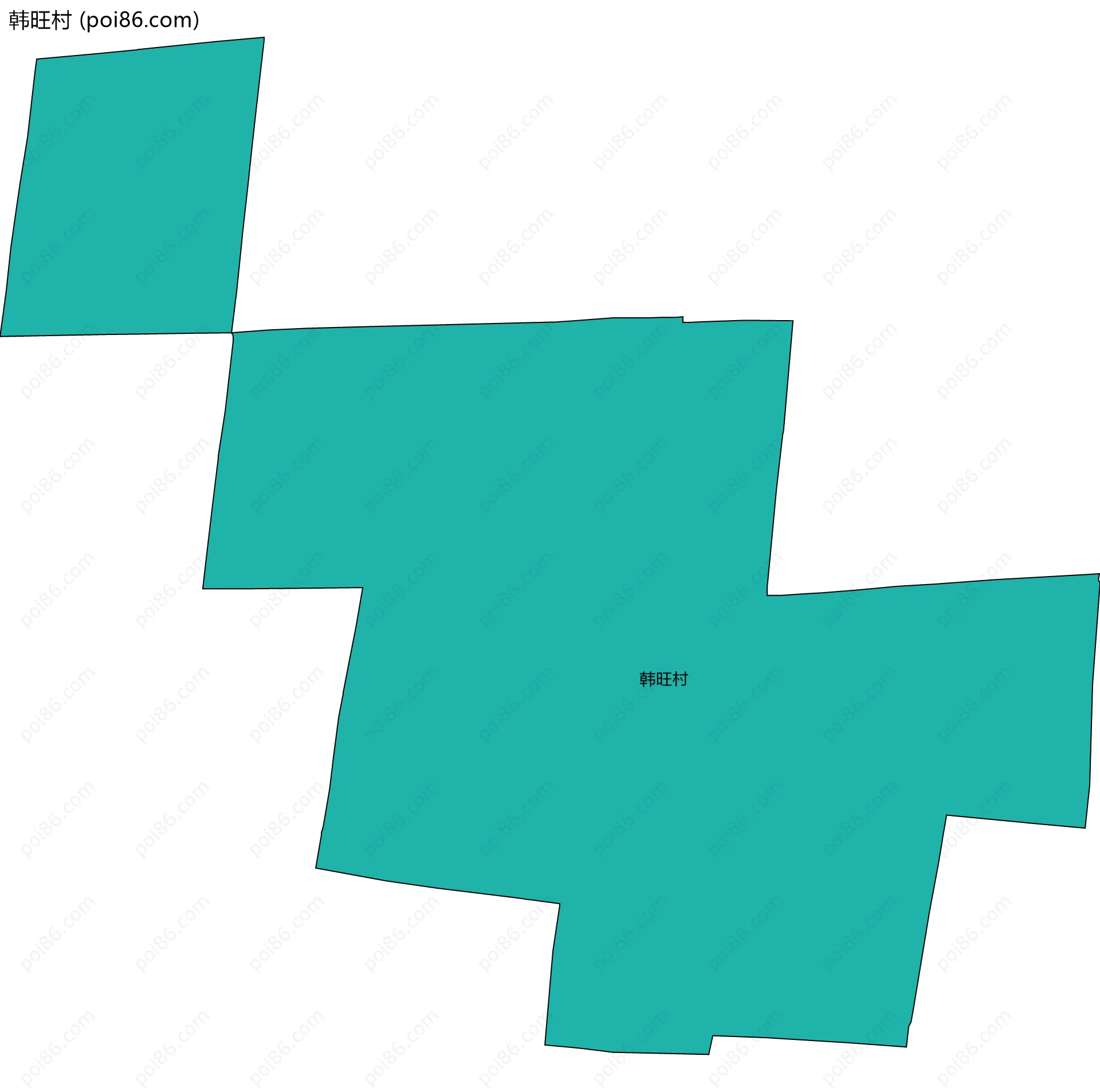 韩旺村边界地图