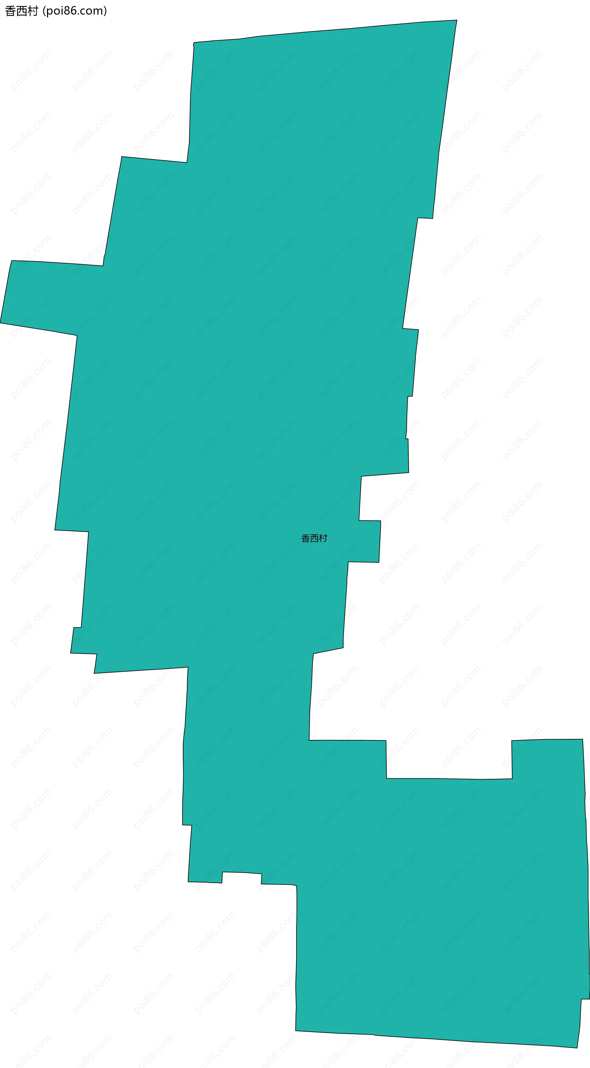 香西村边界地图