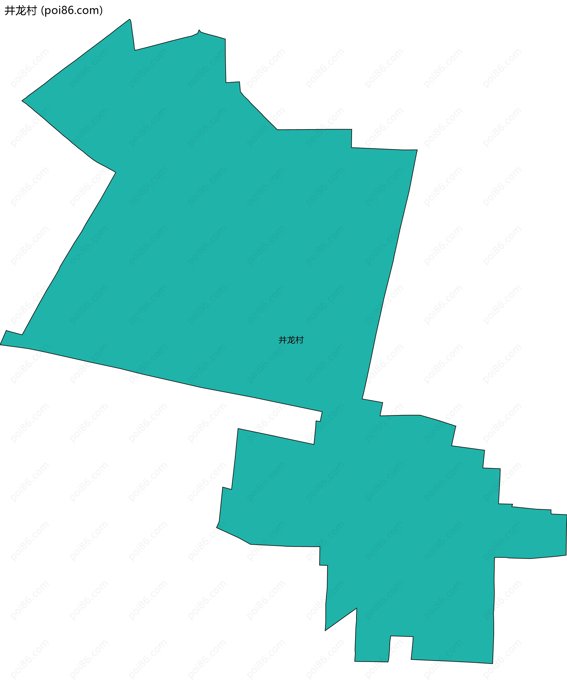 井龙村边界地图