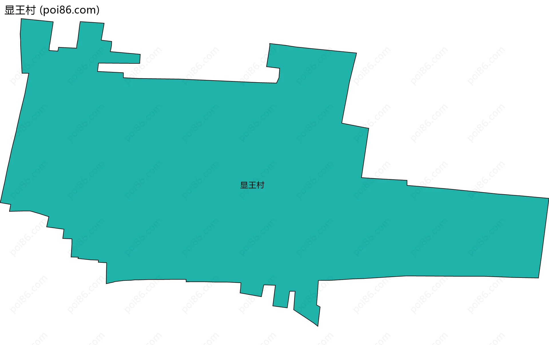 显王村边界地图