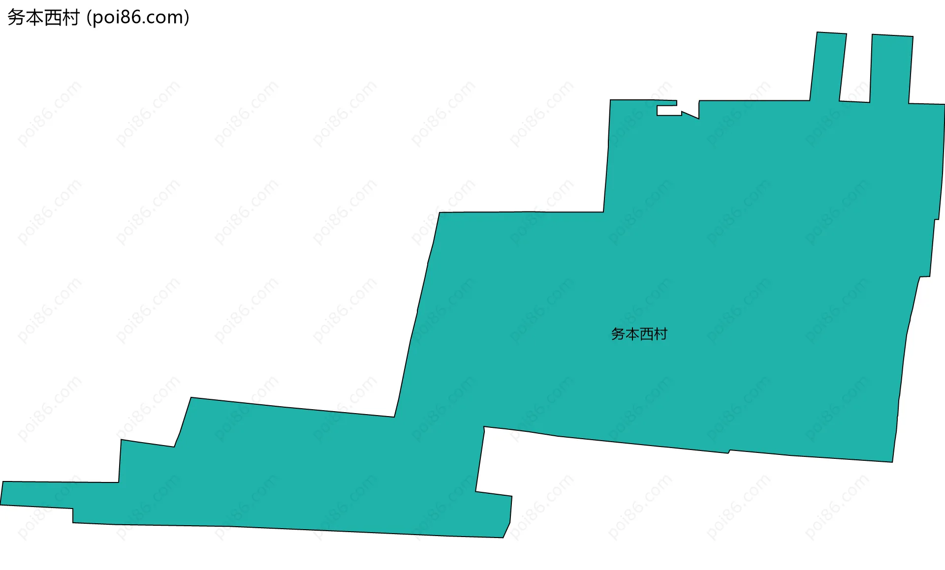 务本西村边界地图