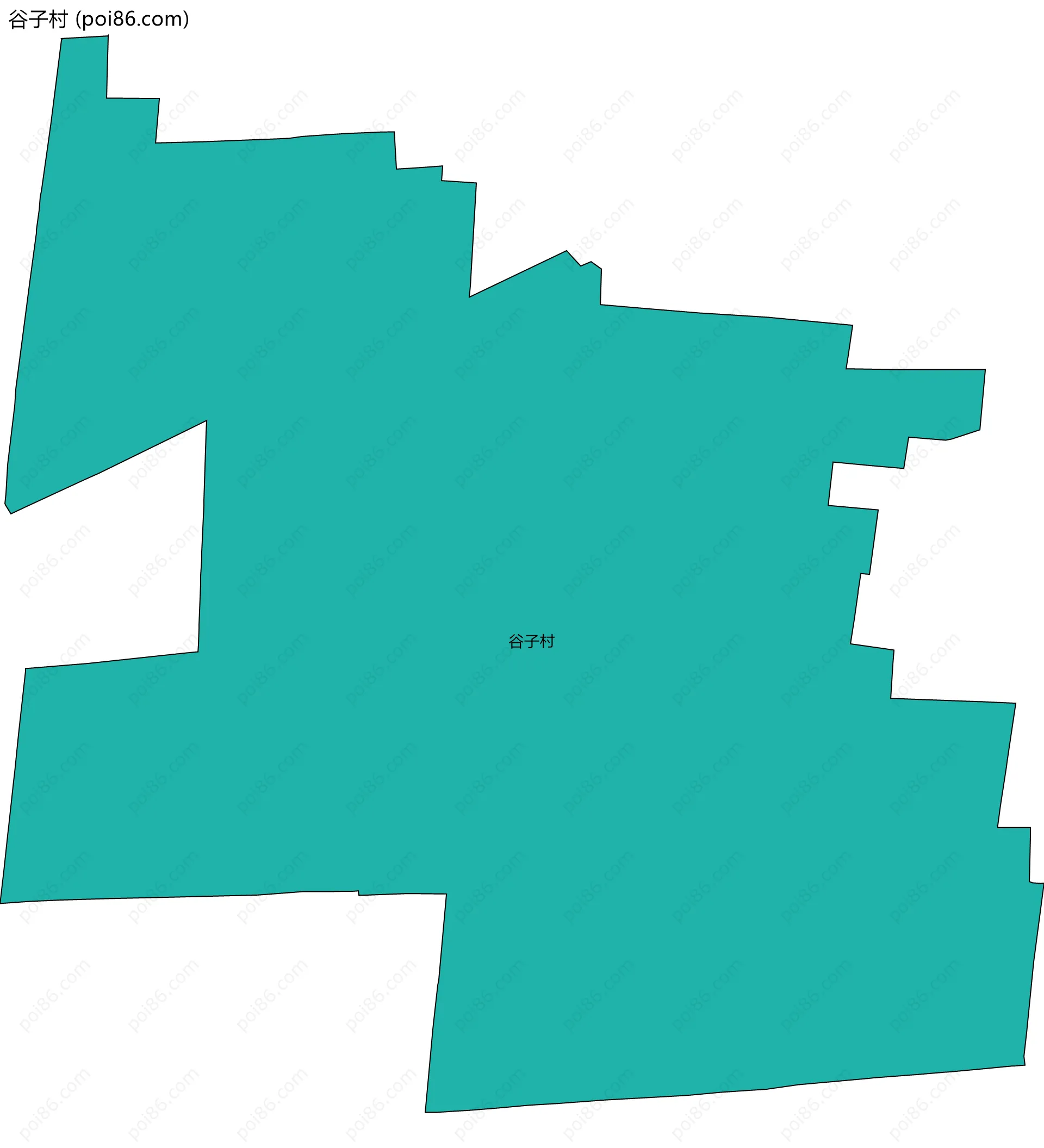 谷子村边界地图