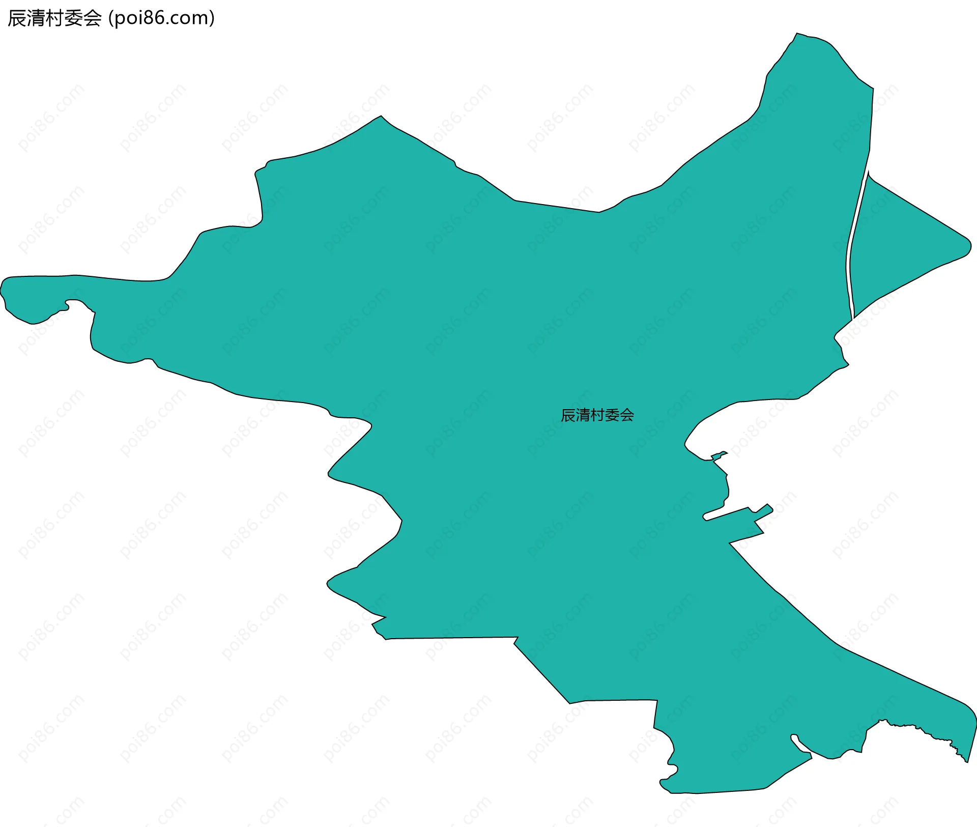 辰清村委会边界地图