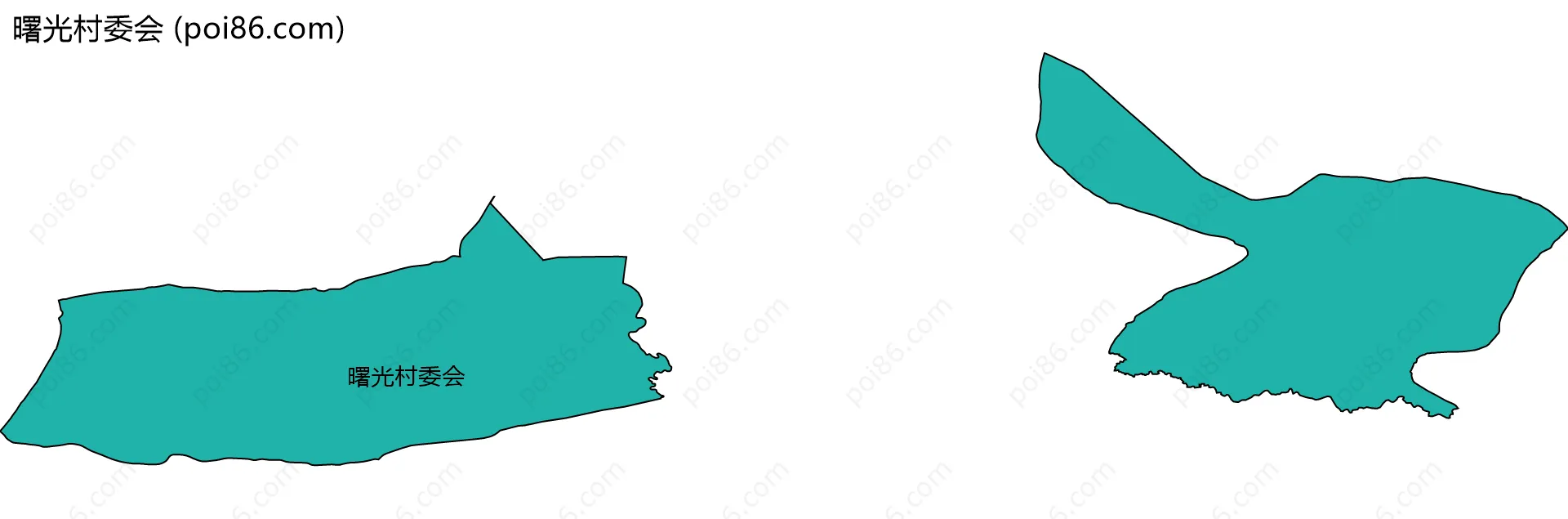 曙光村委会边界地图