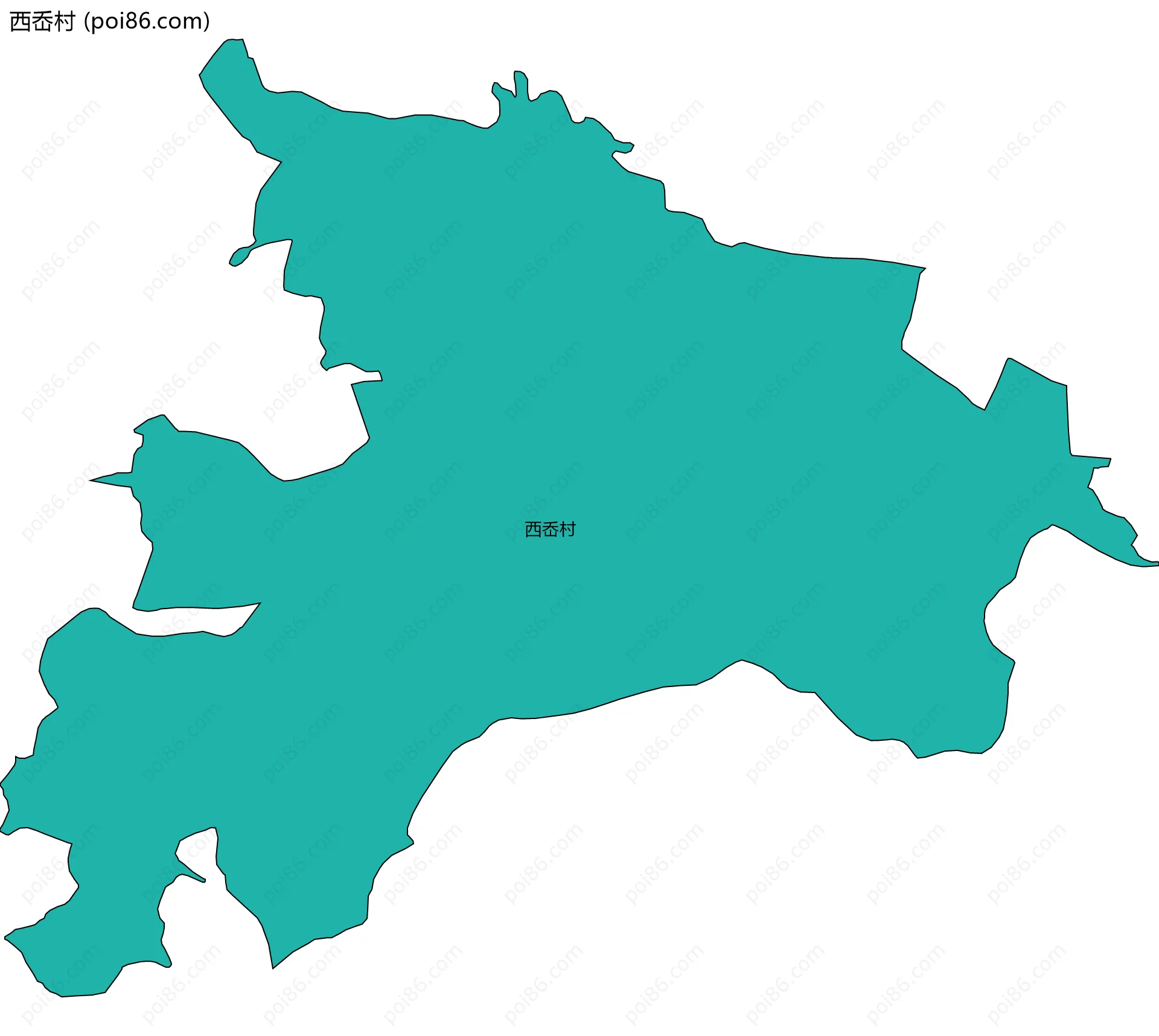 西岙村边界地图