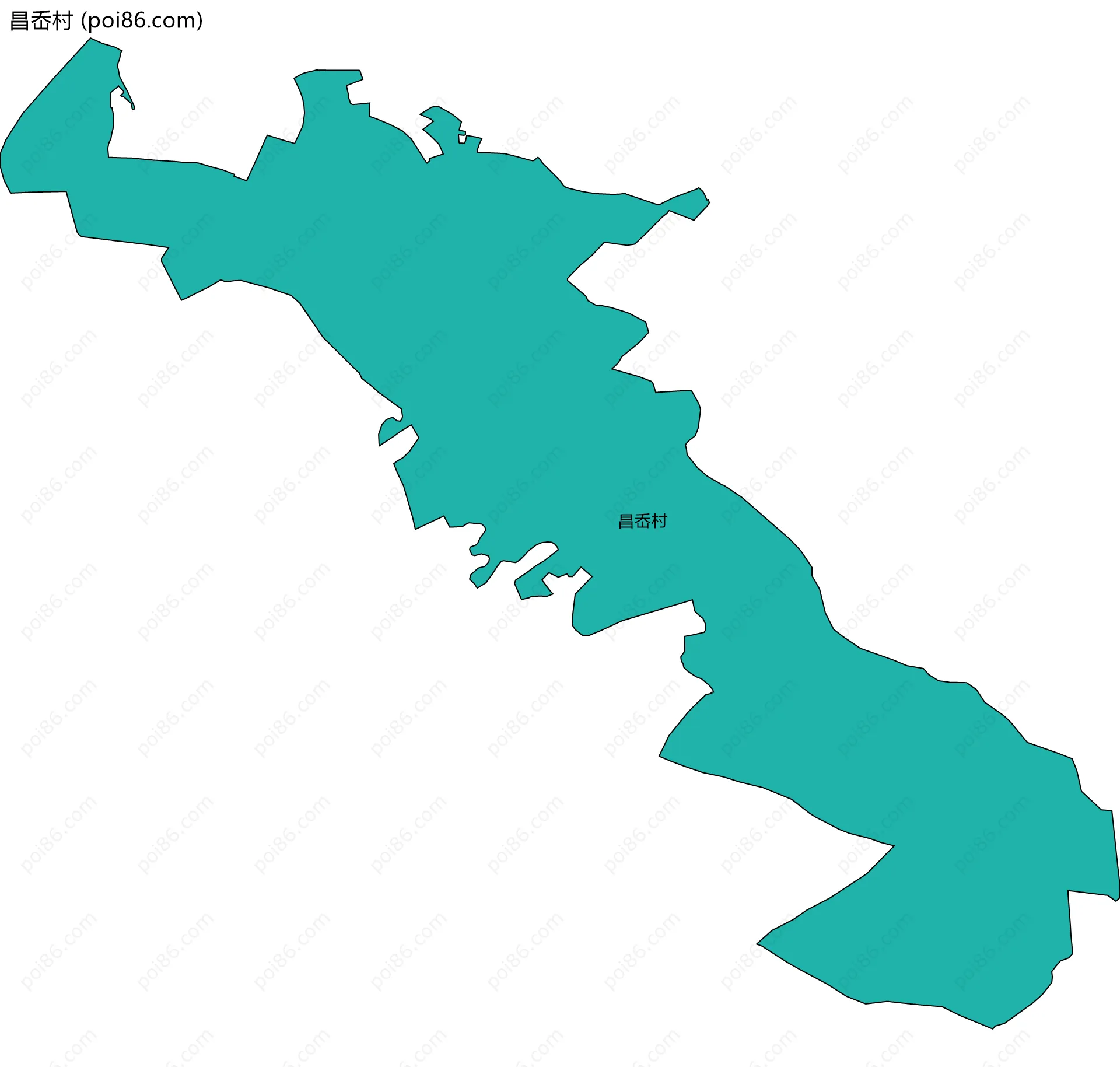 昌岙村边界地图