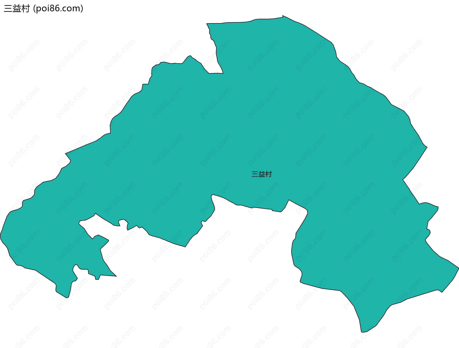 三益村边界地图