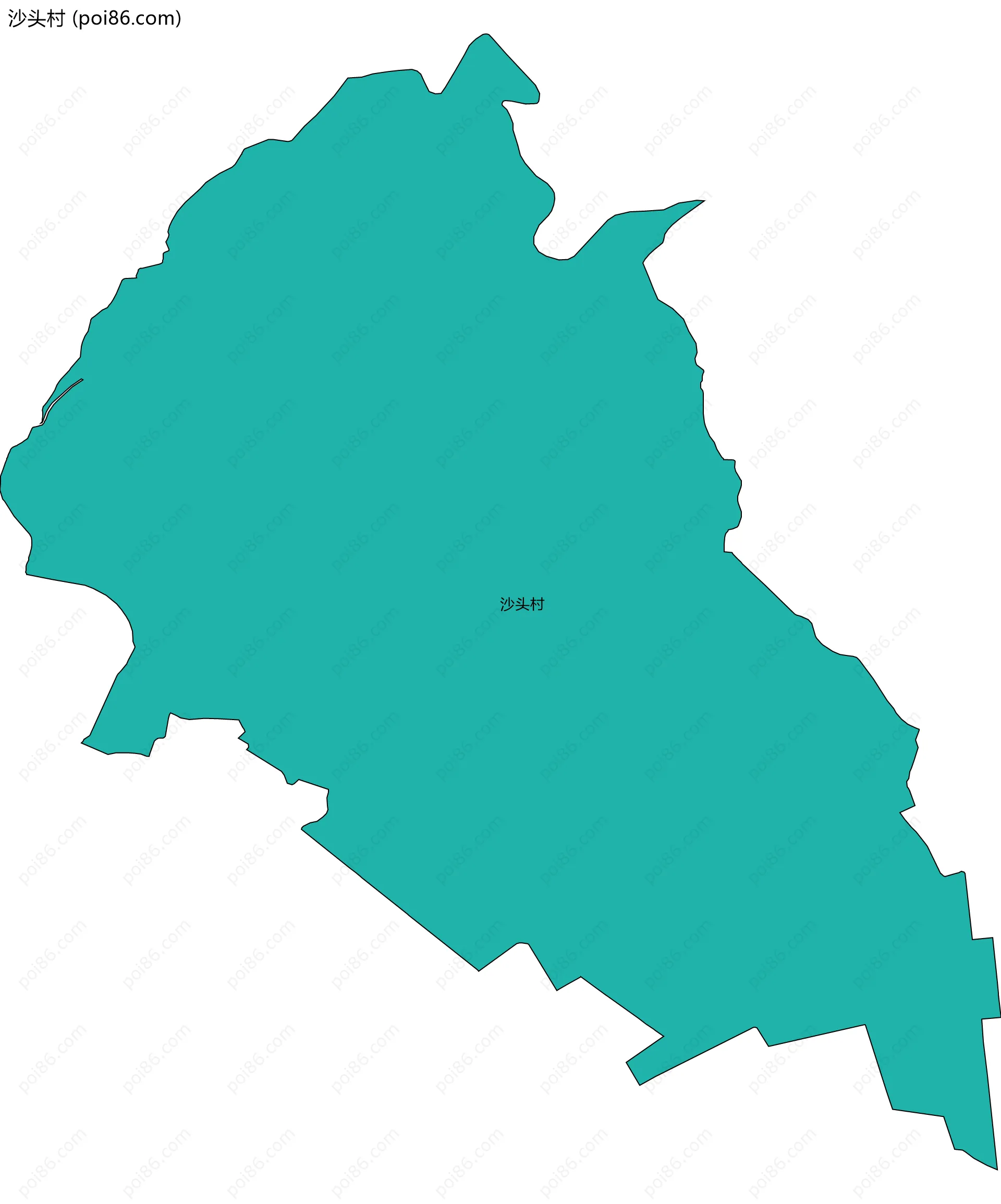 沙头村边界地图