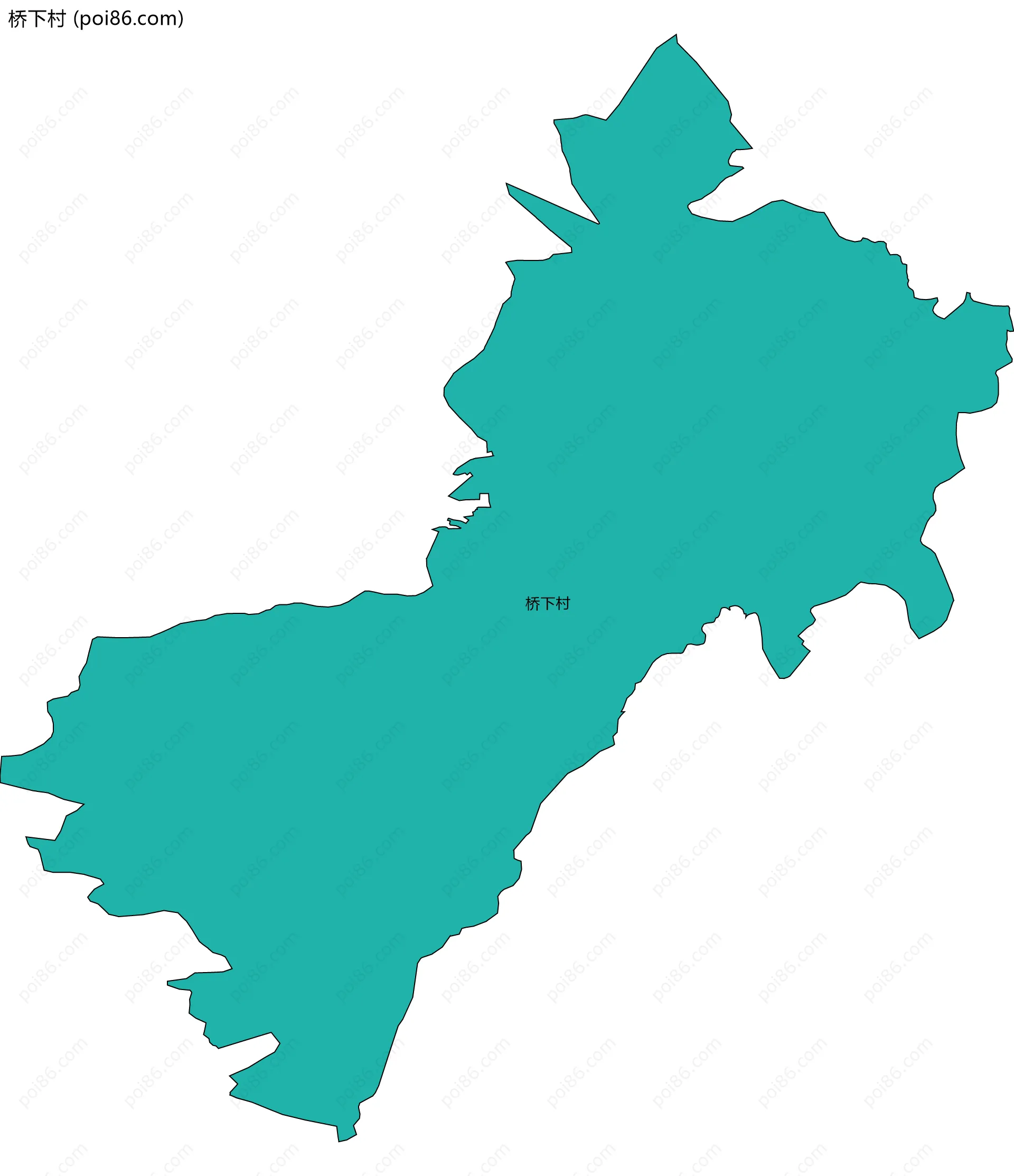 桥下村边界地图