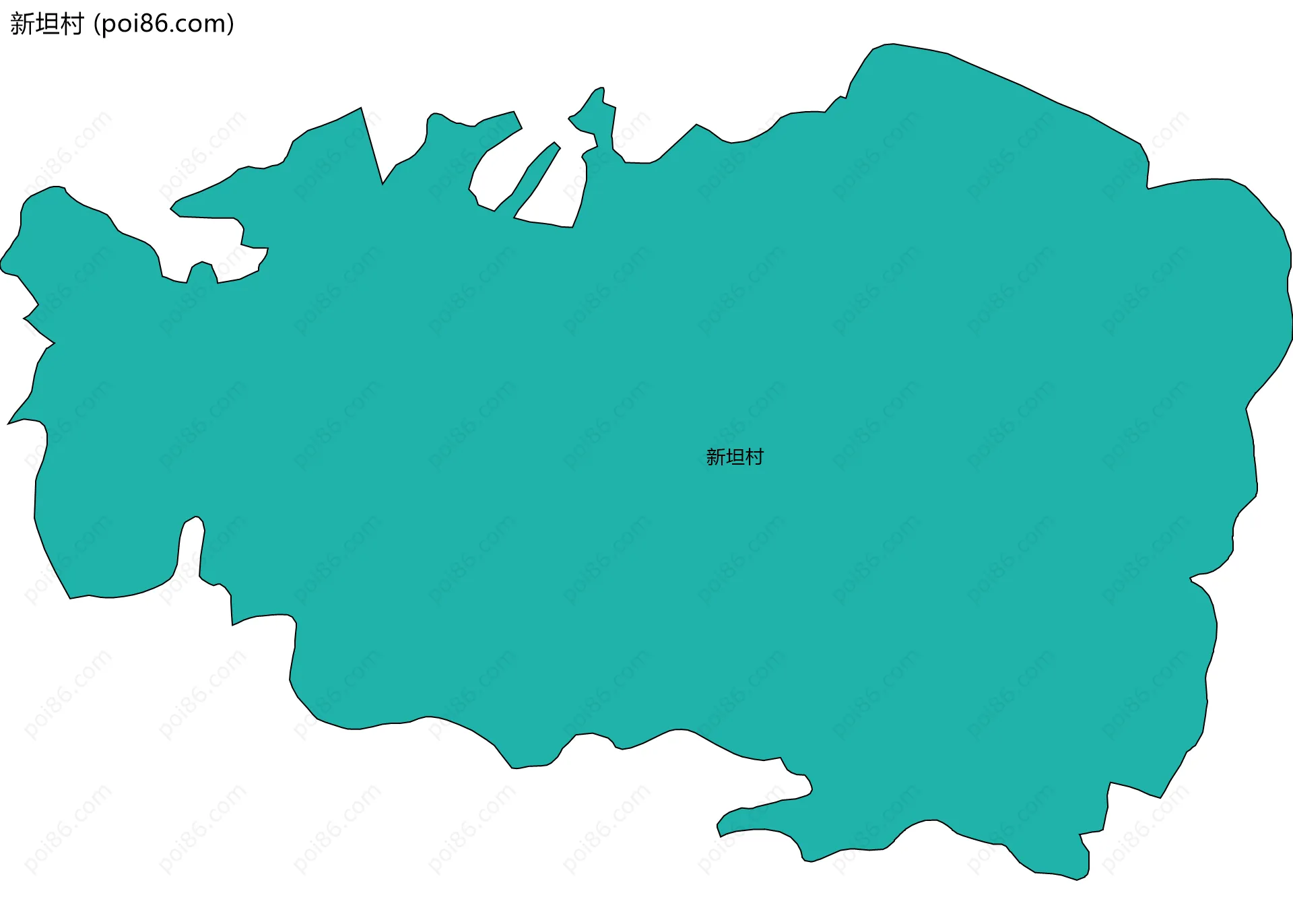 新坦村边界地图