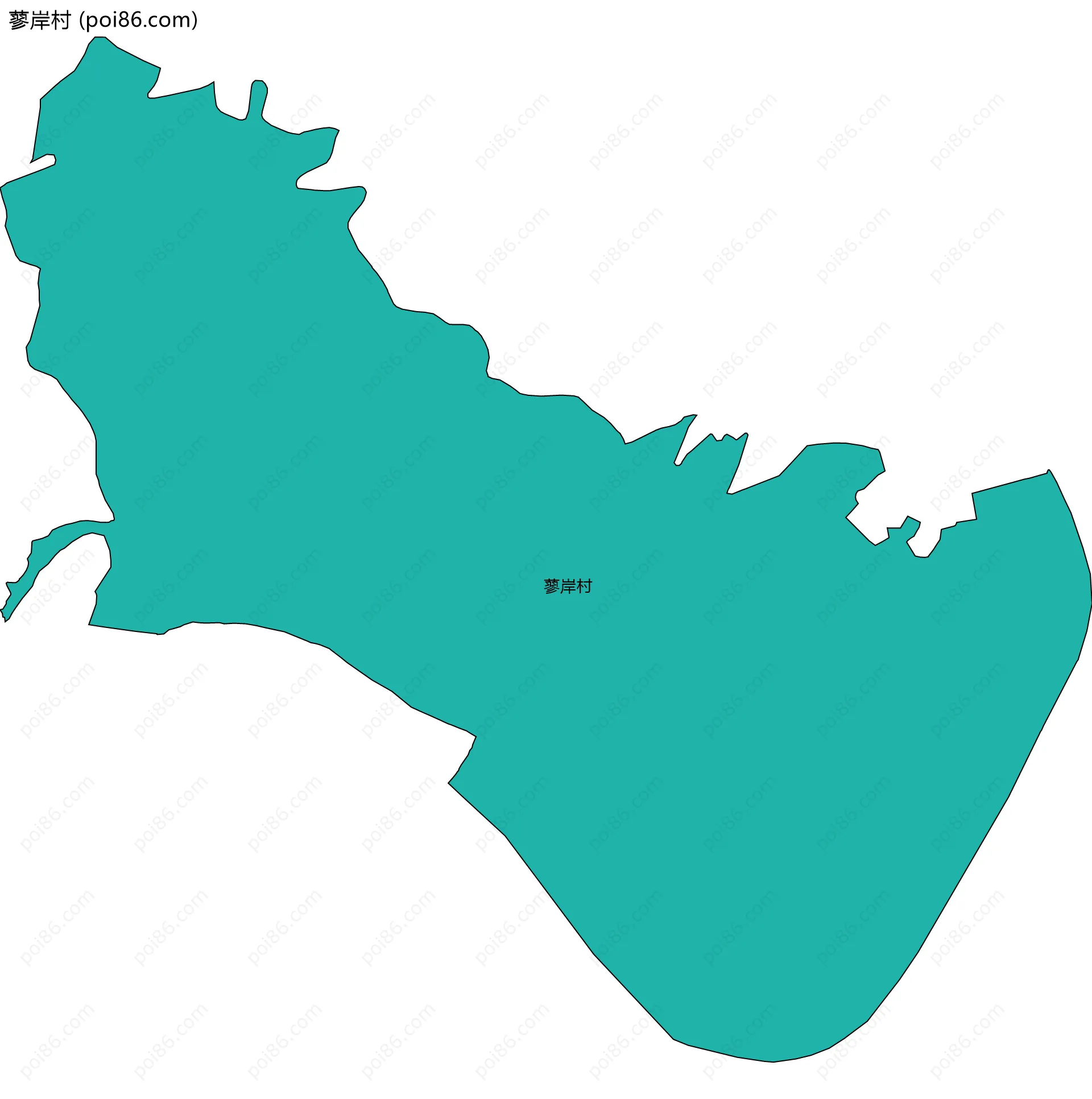 蓼岸村边界地图