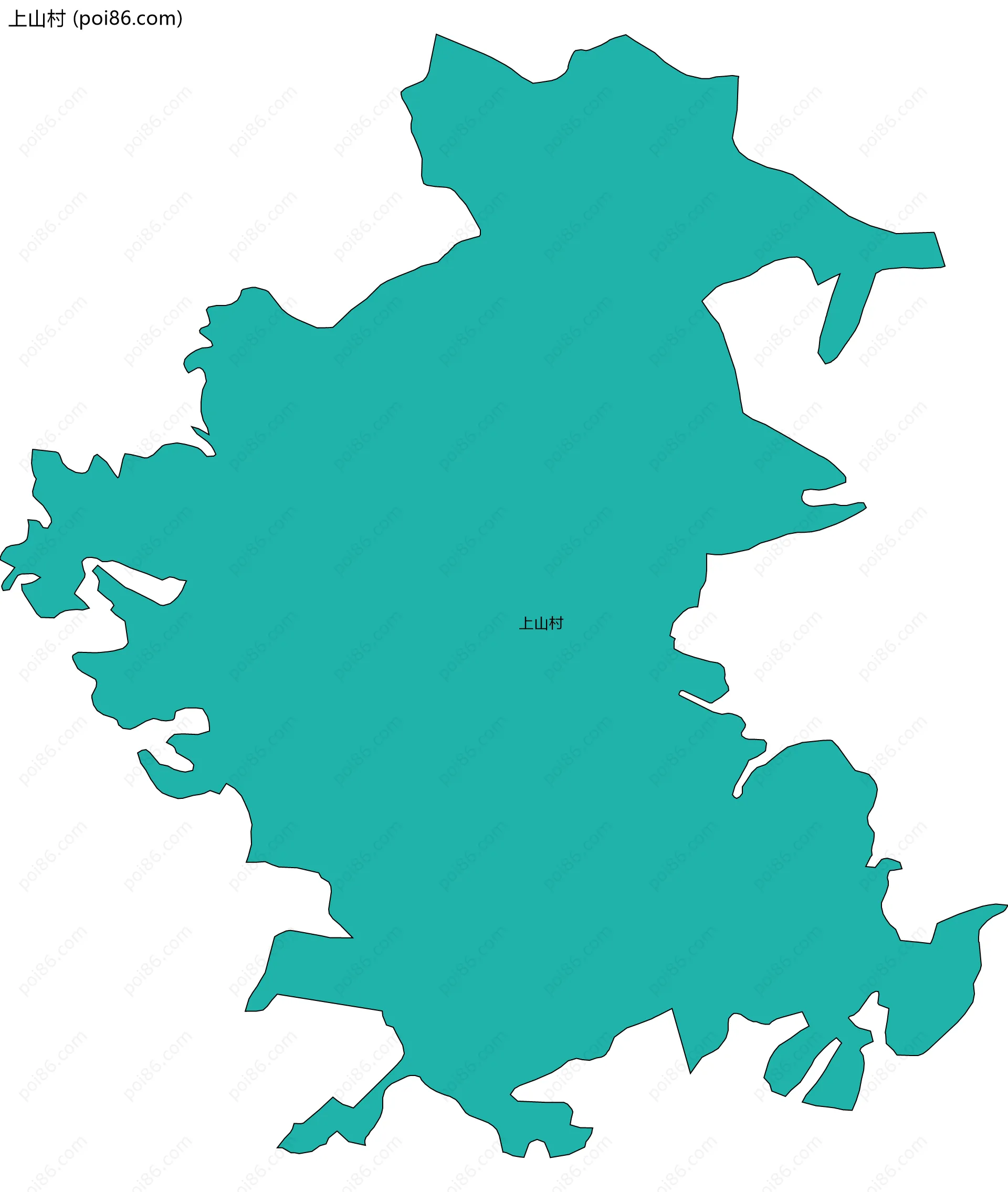 上山村边界地图