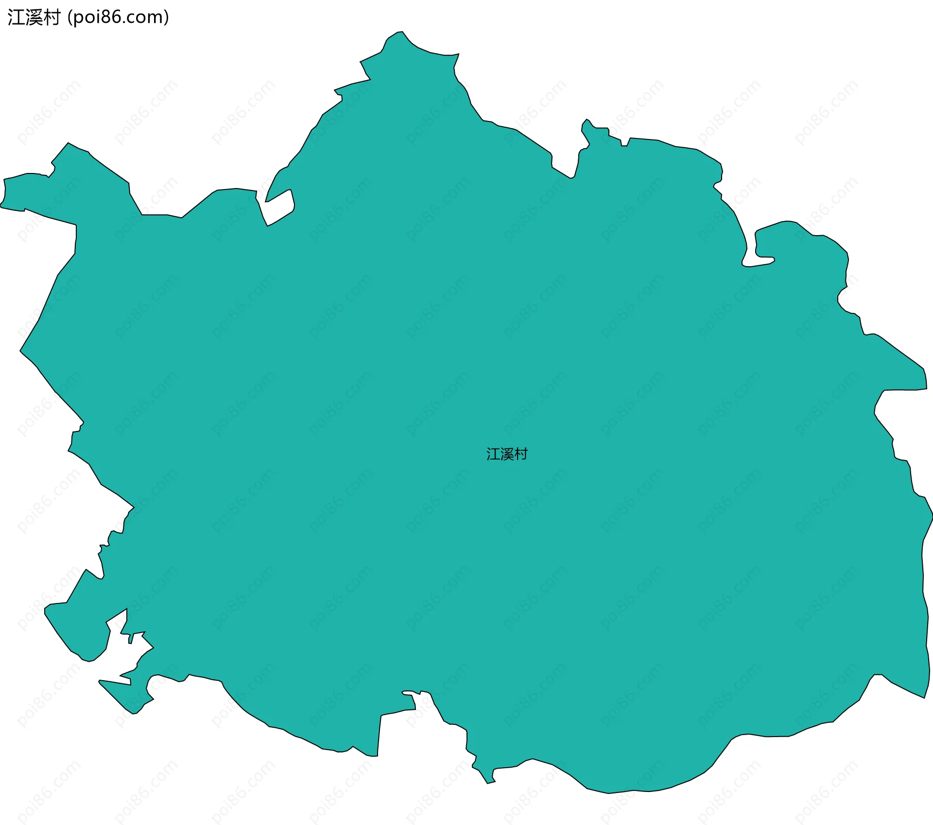 江溪村边界地图