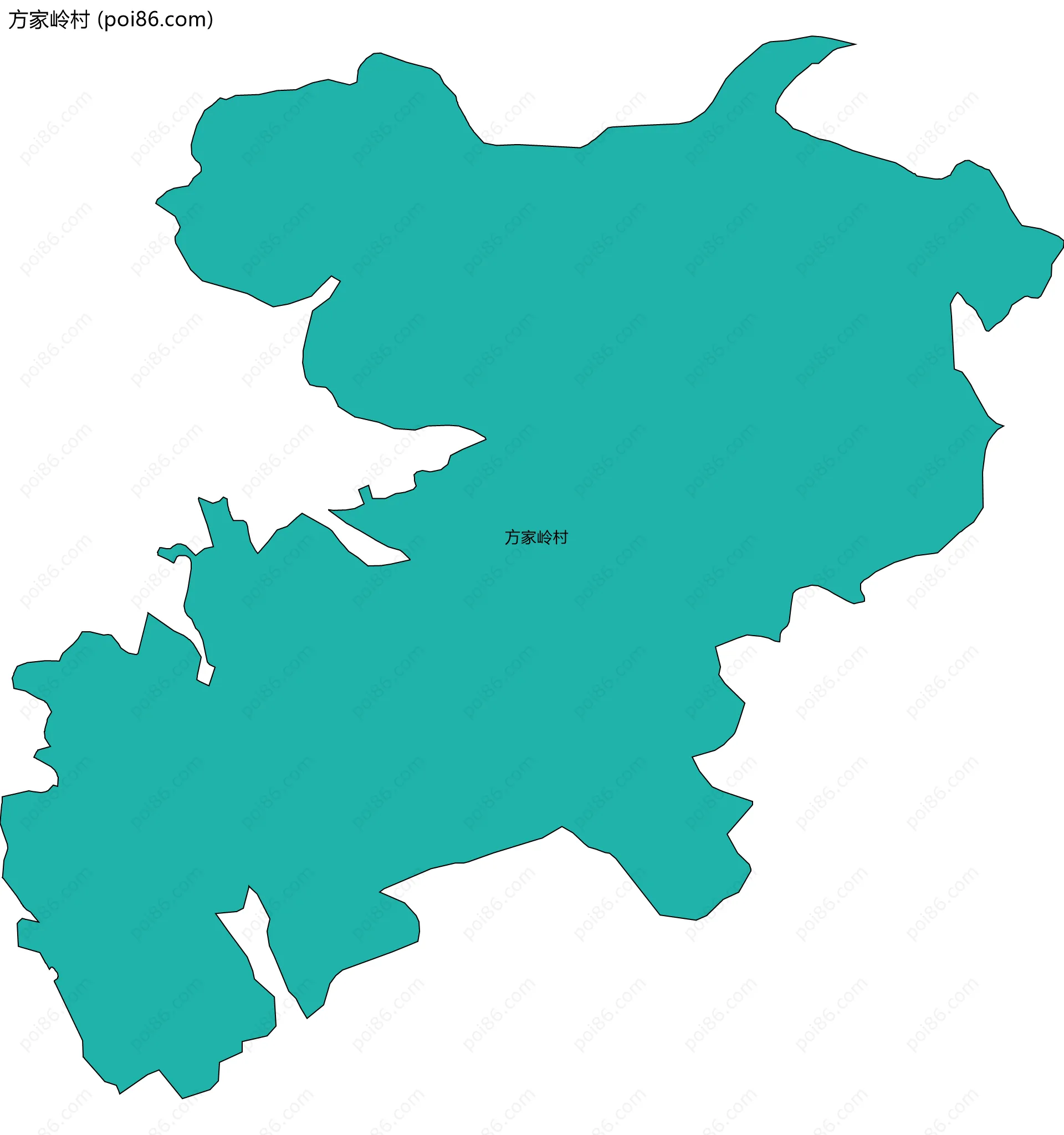 方家岭村边界地图