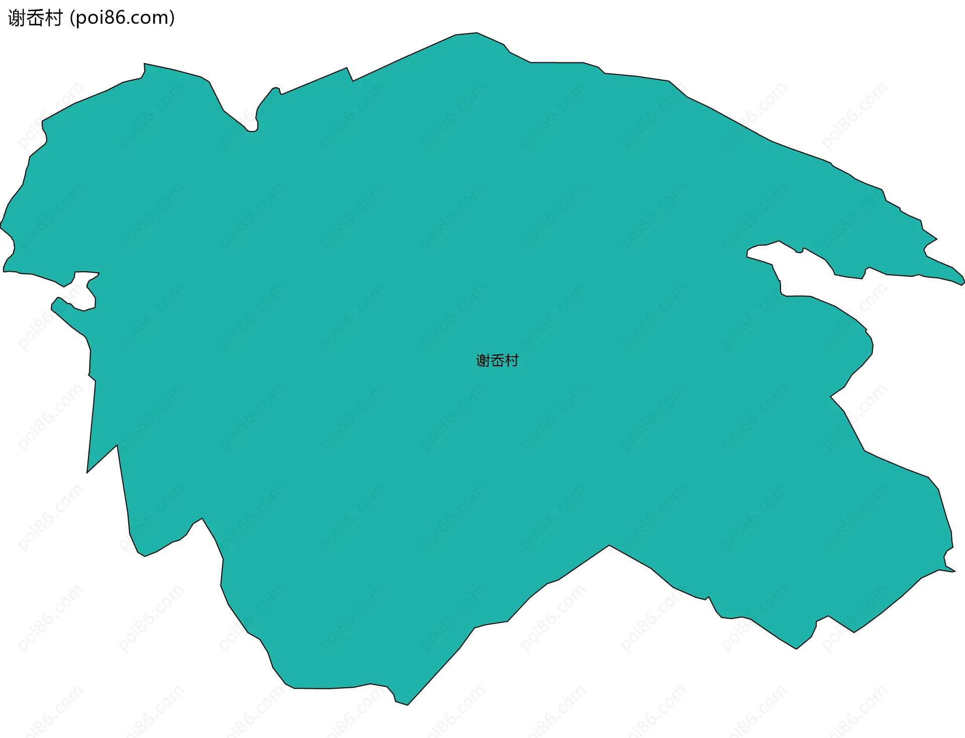 谢岙村边界地图