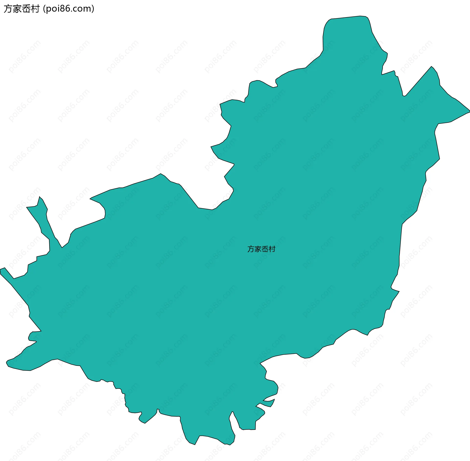 方家岙村边界地图