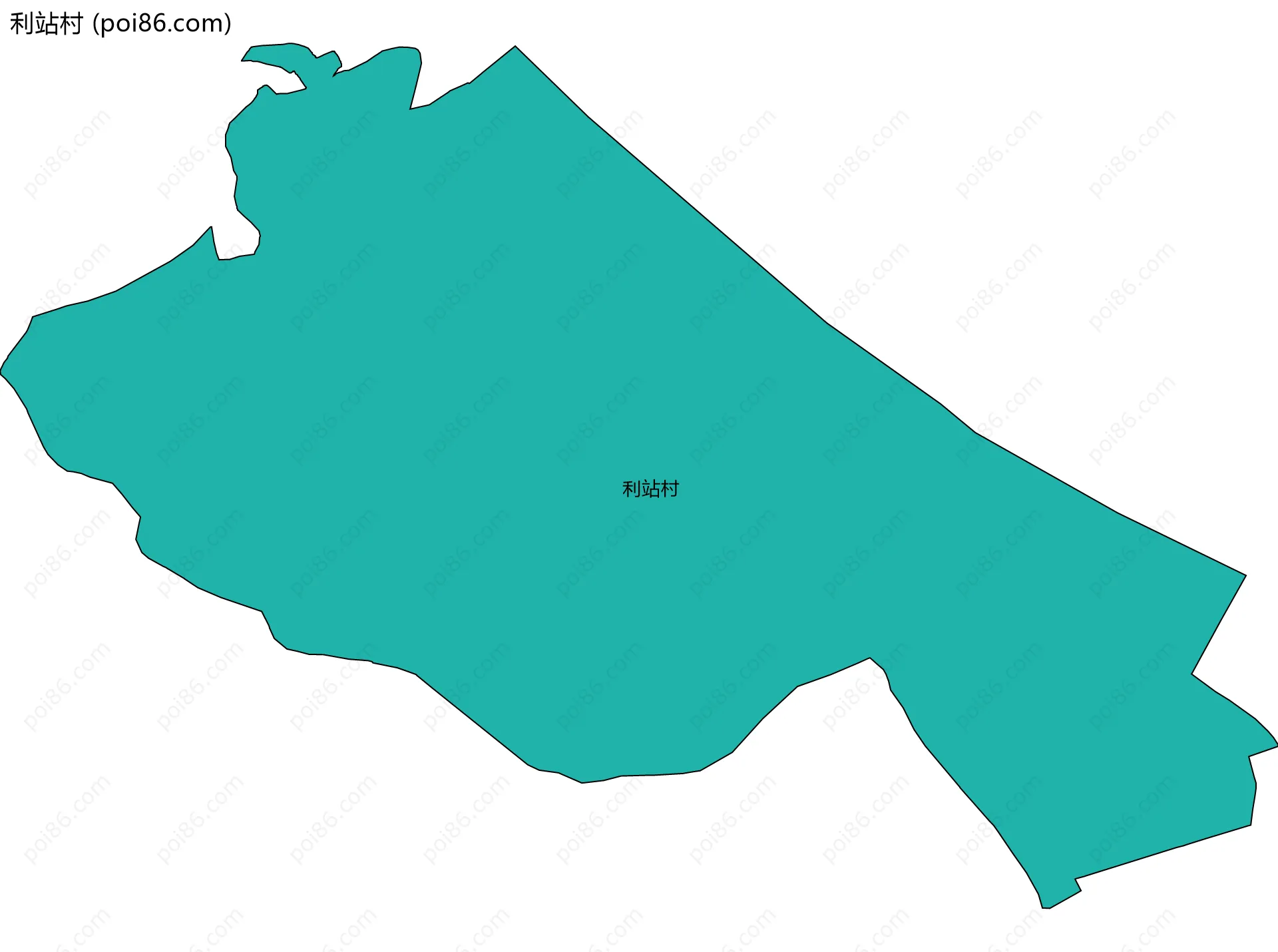 利站村边界地图