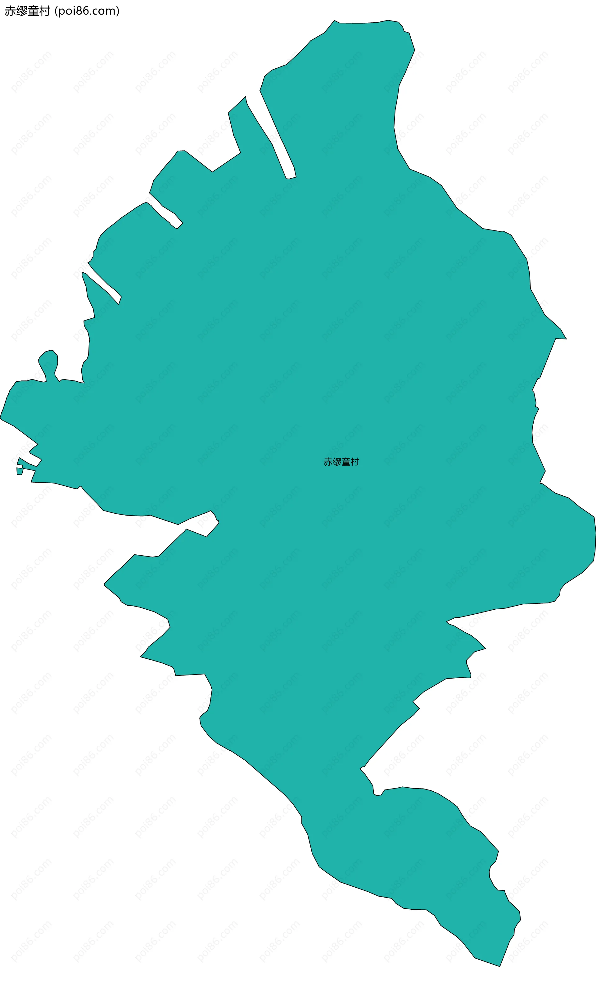 赤缪童村边界地图