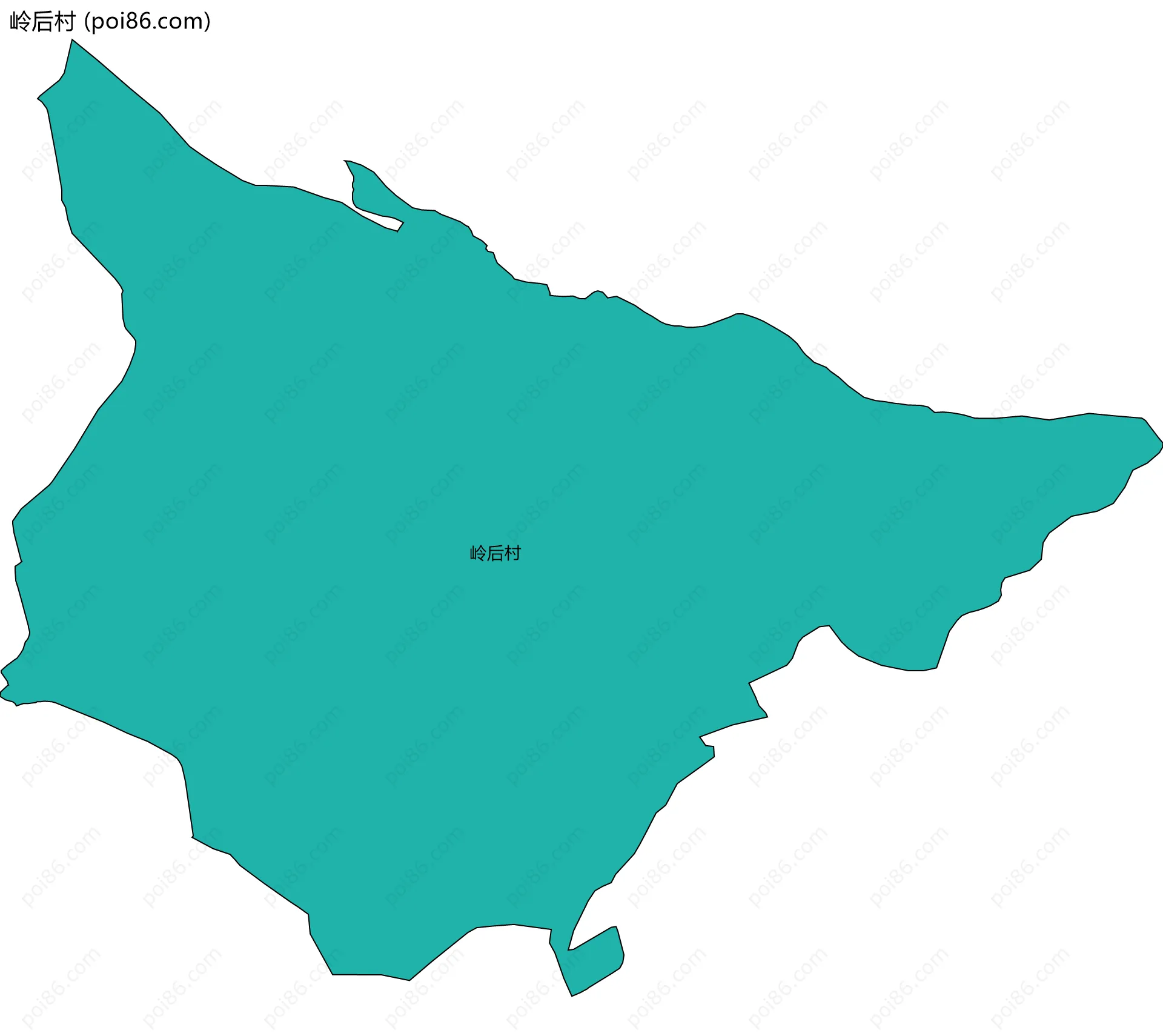 岭后村边界地图