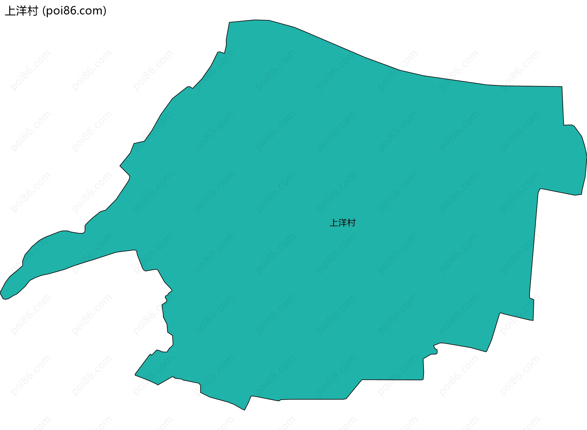 上洋村边界地图