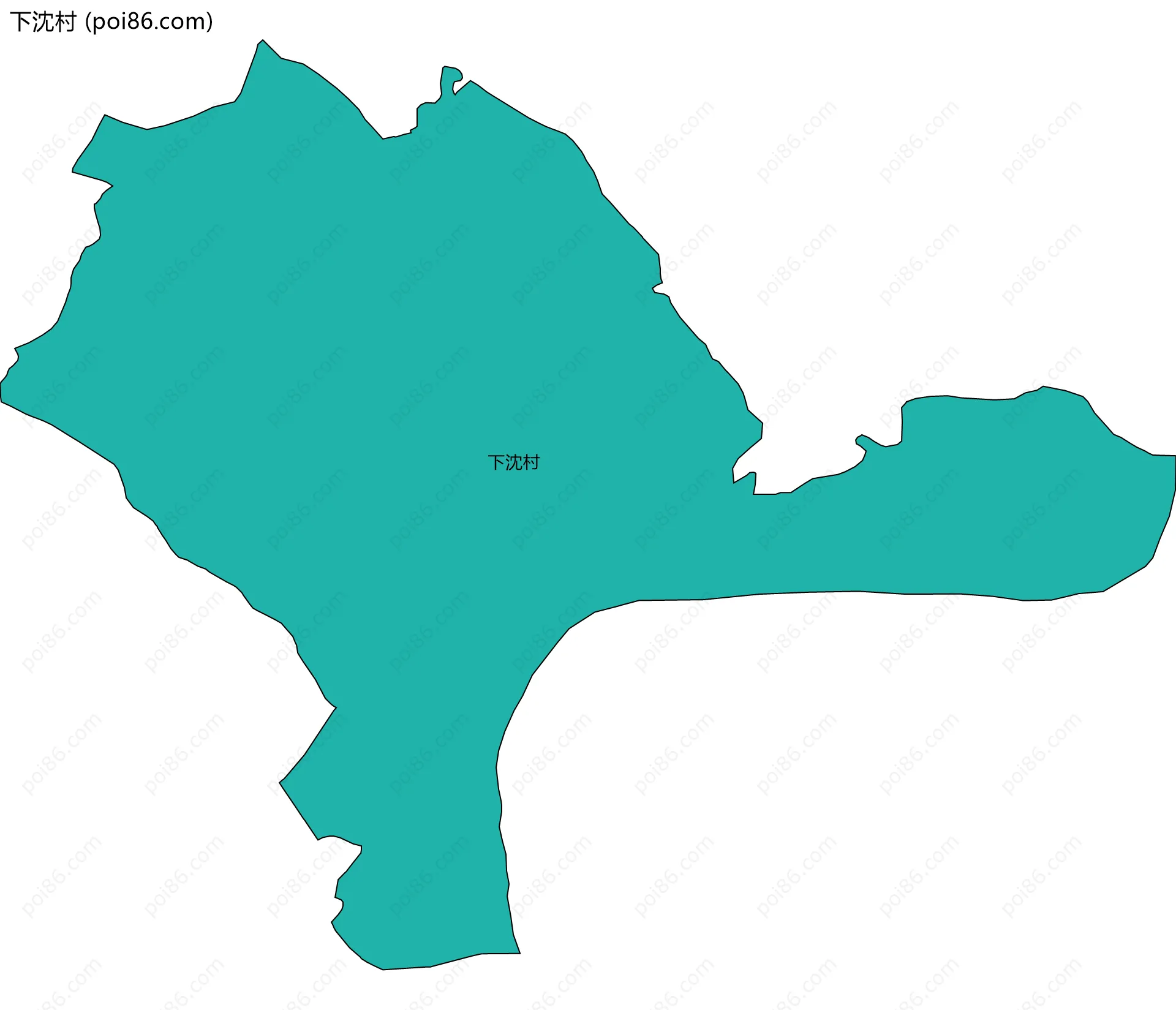 下沈村边界地图