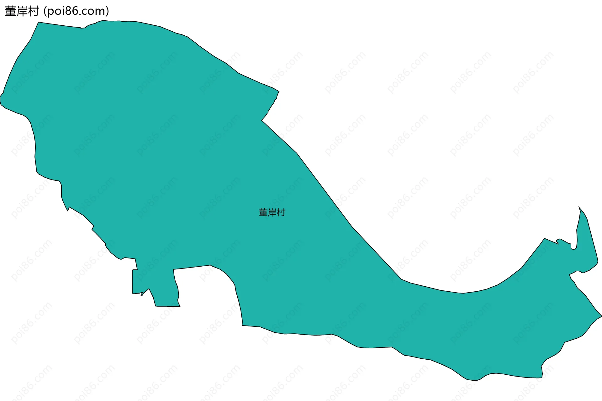 董岸村边界地图