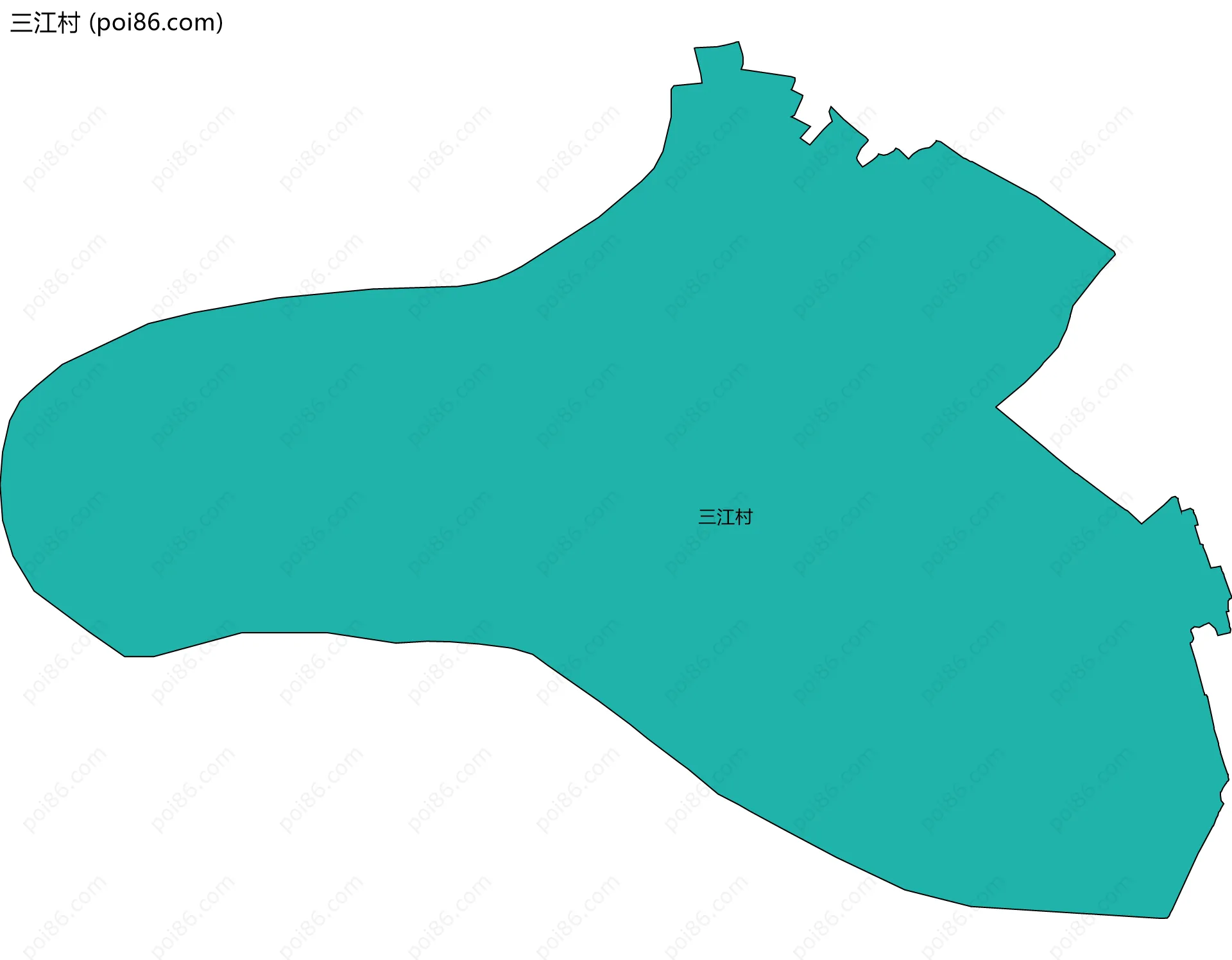 三江村边界地图