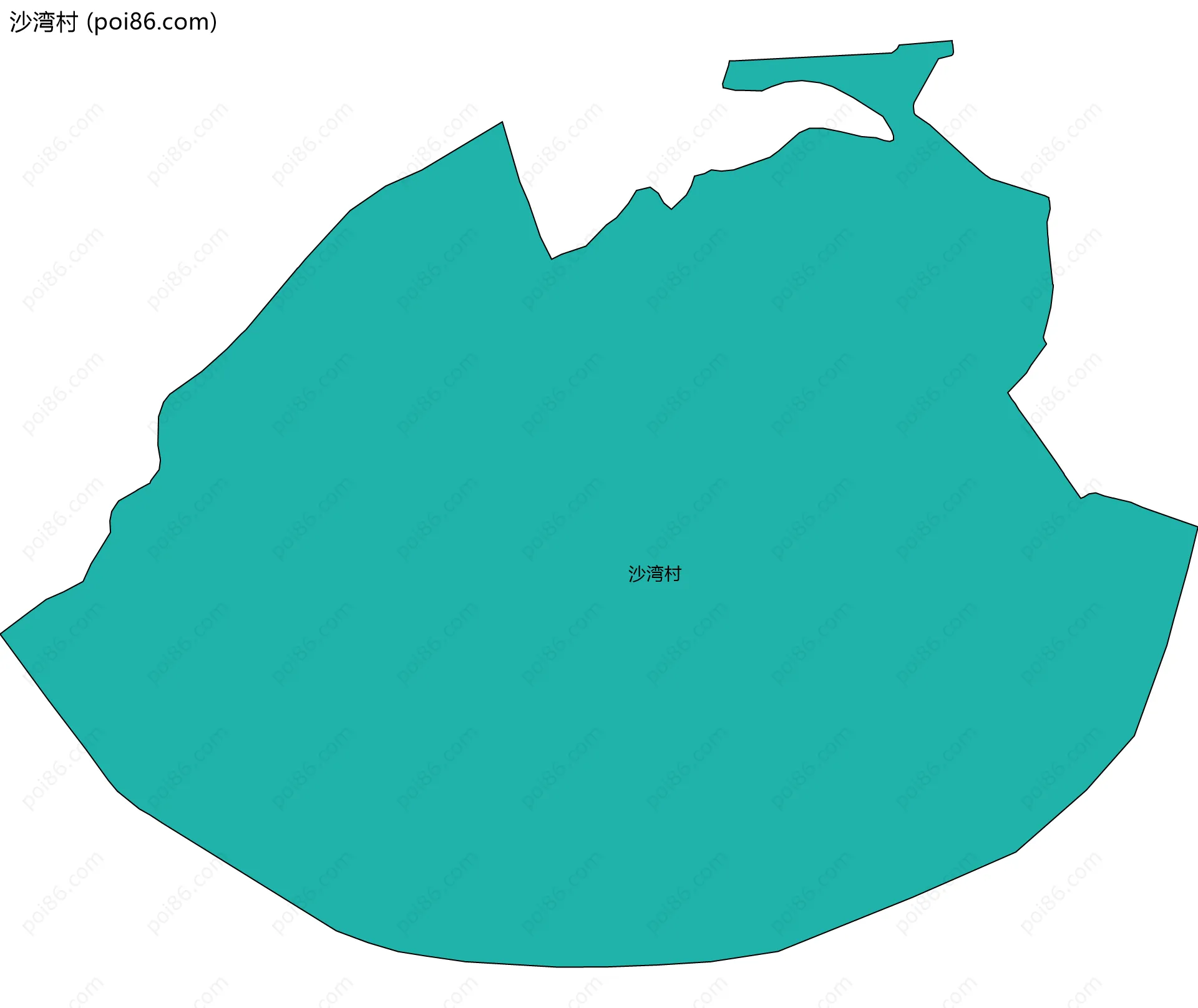 沙湾村边界地图