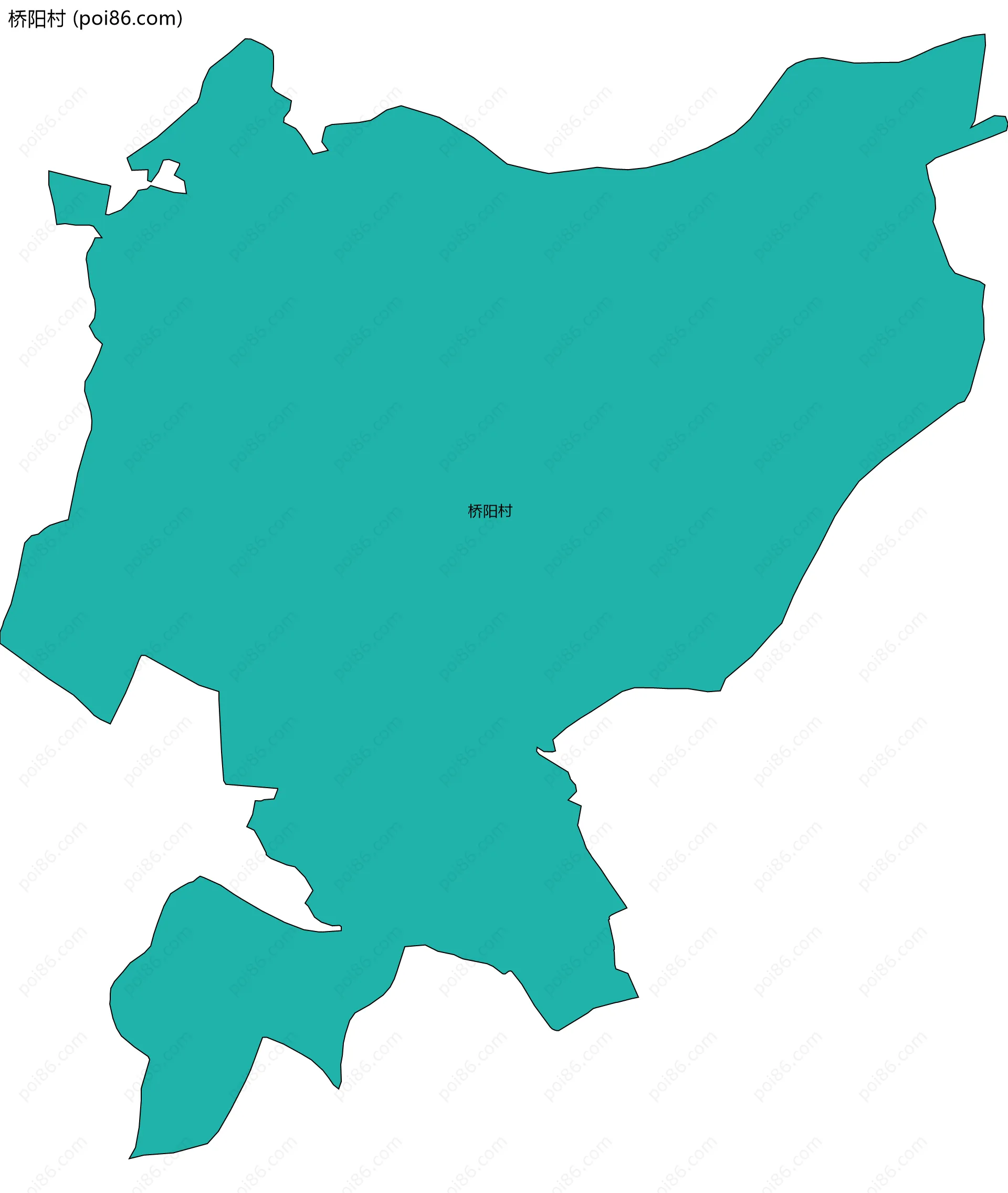 桥阳村边界地图