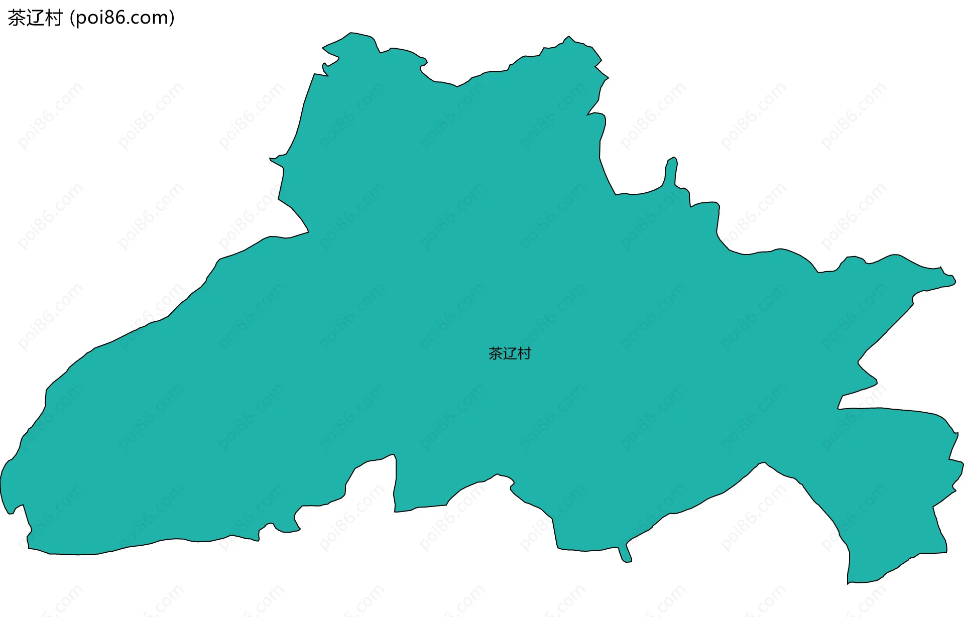 茶辽村边界地图