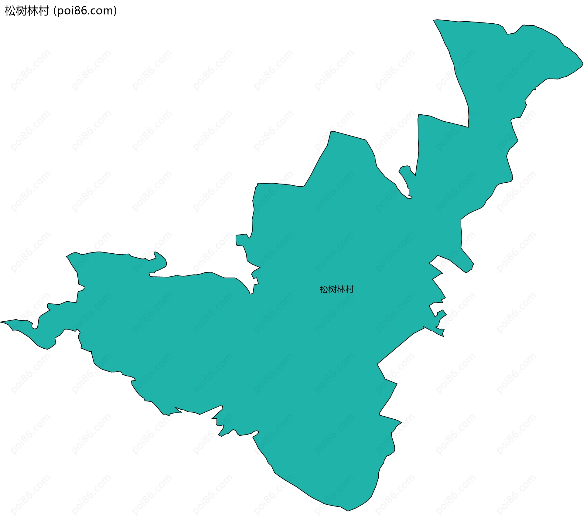 松树林村边界地图