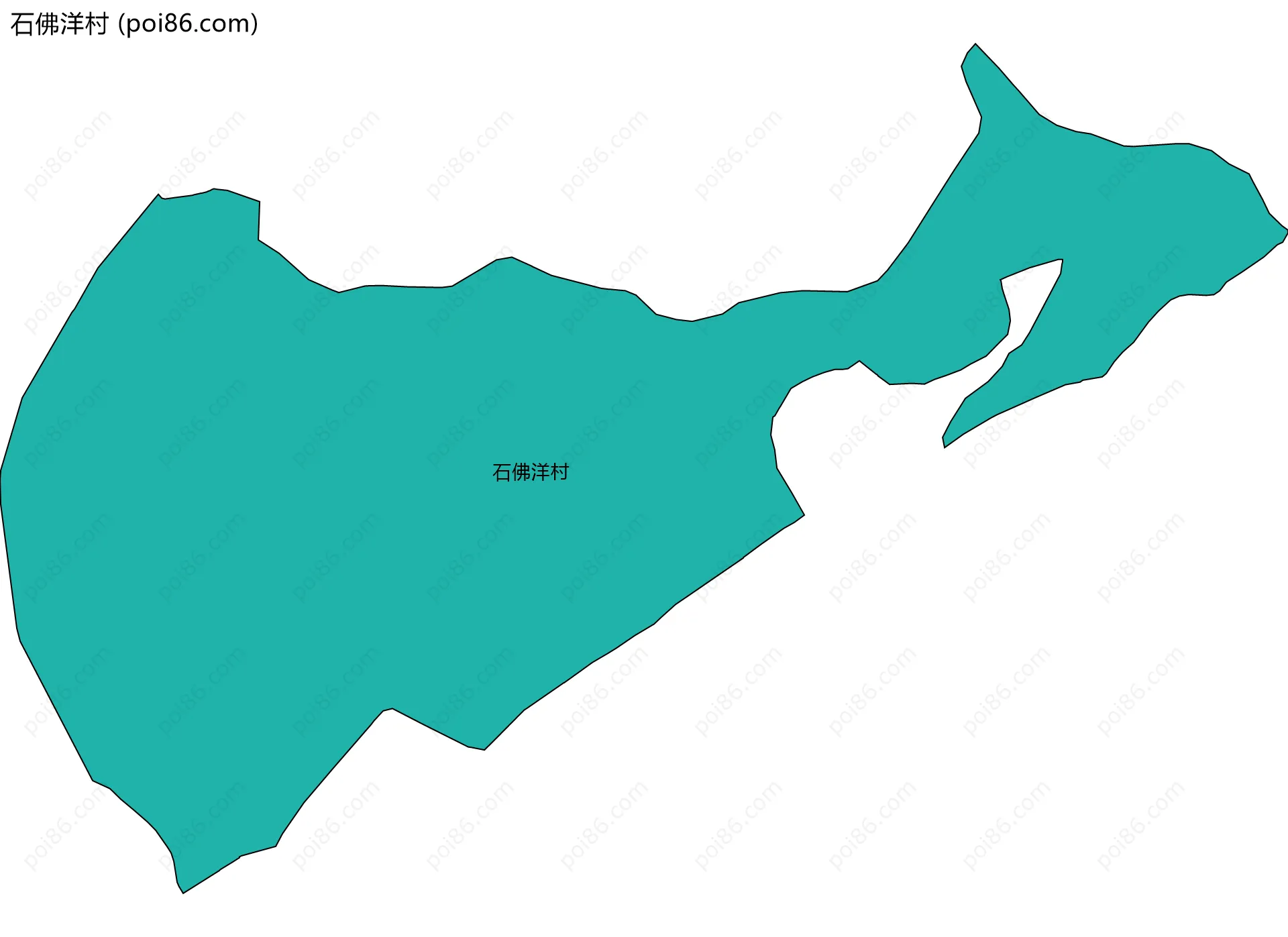 石佛洋村边界地图