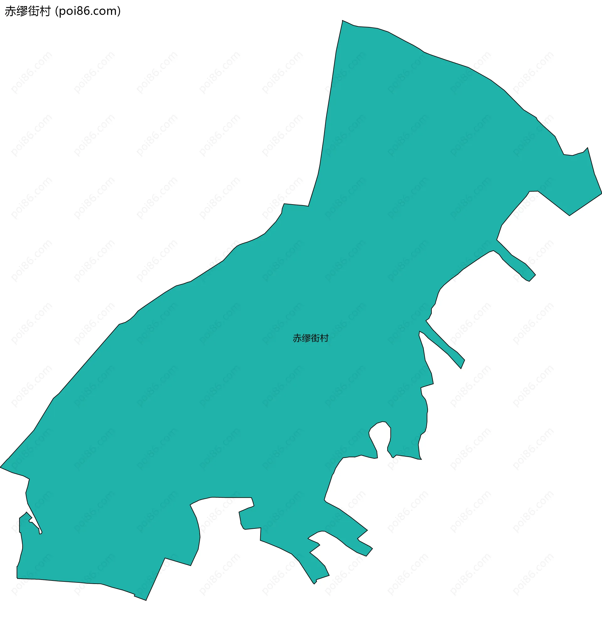 赤缪街村边界地图