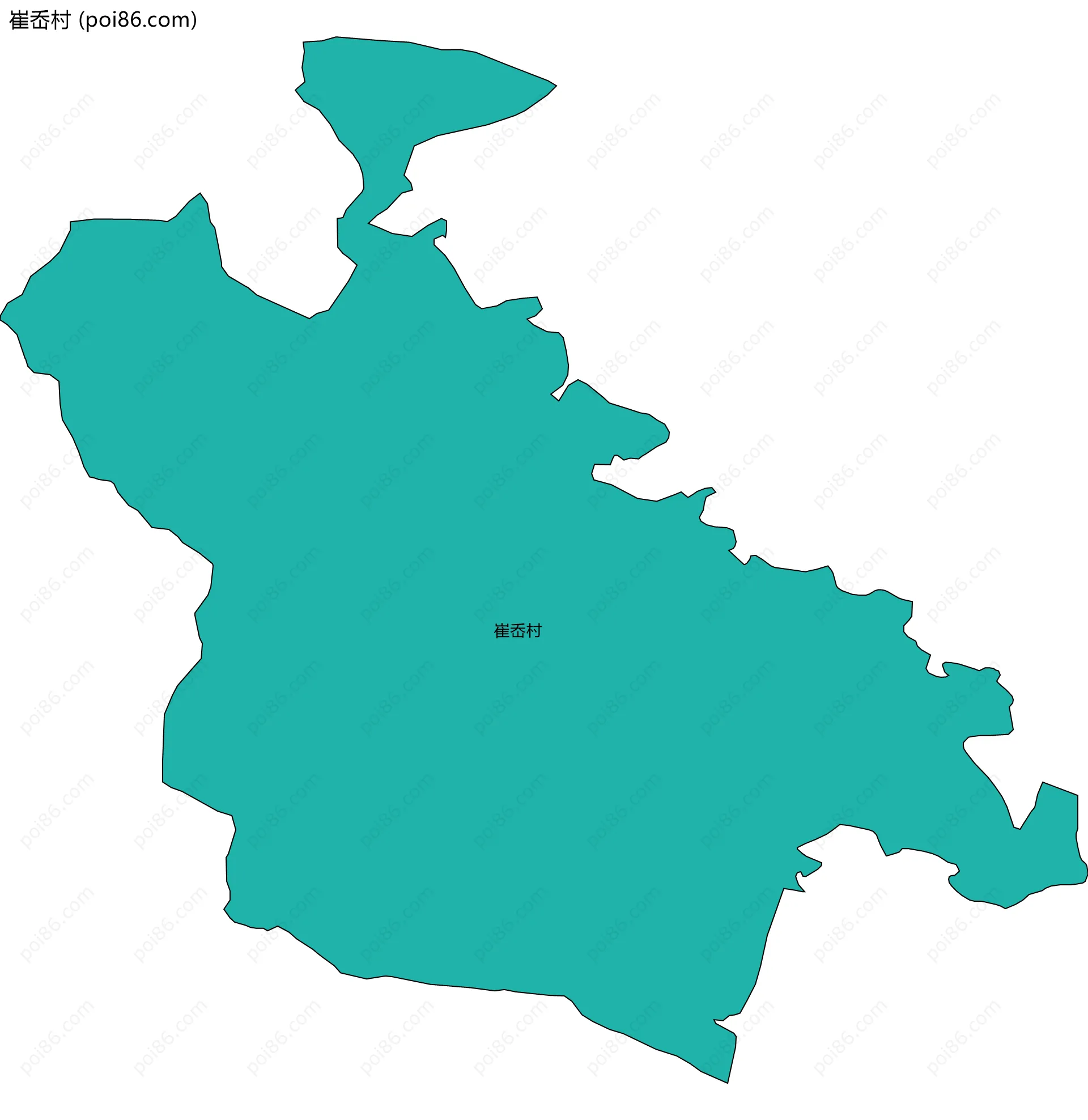 崔岙村边界地图