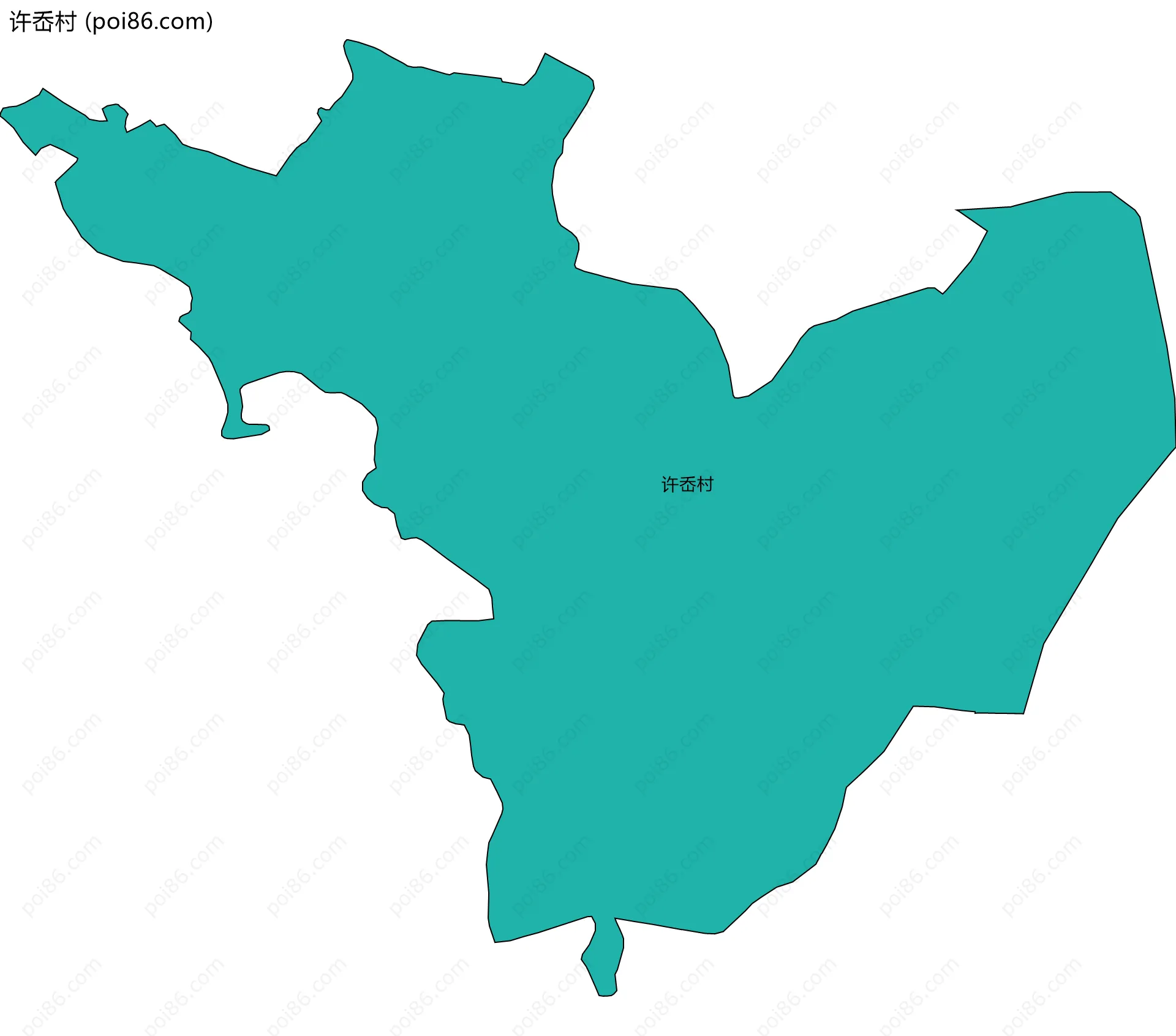 许岙村边界地图