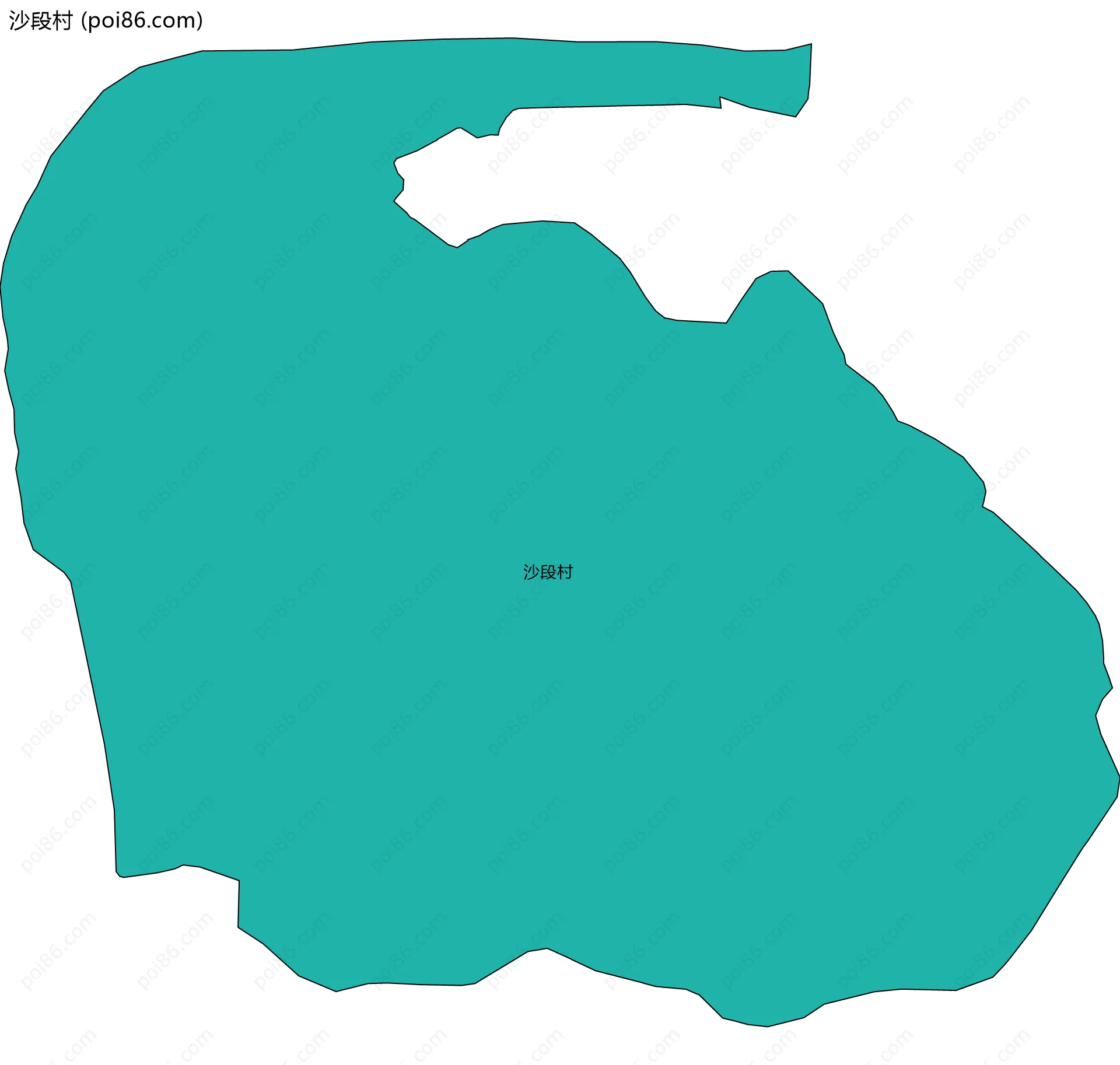 沙段村边界地图