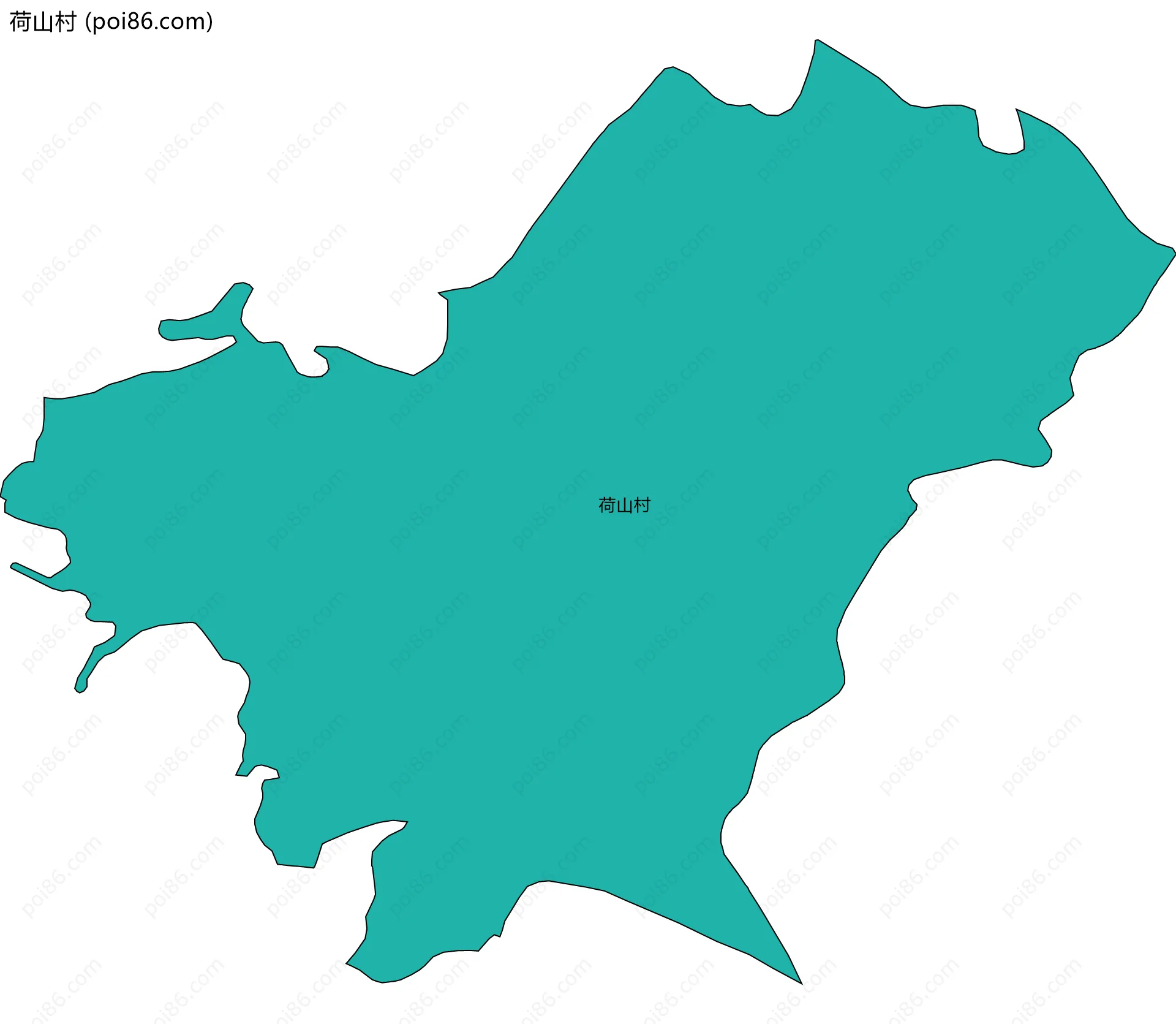 荷山村边界地图