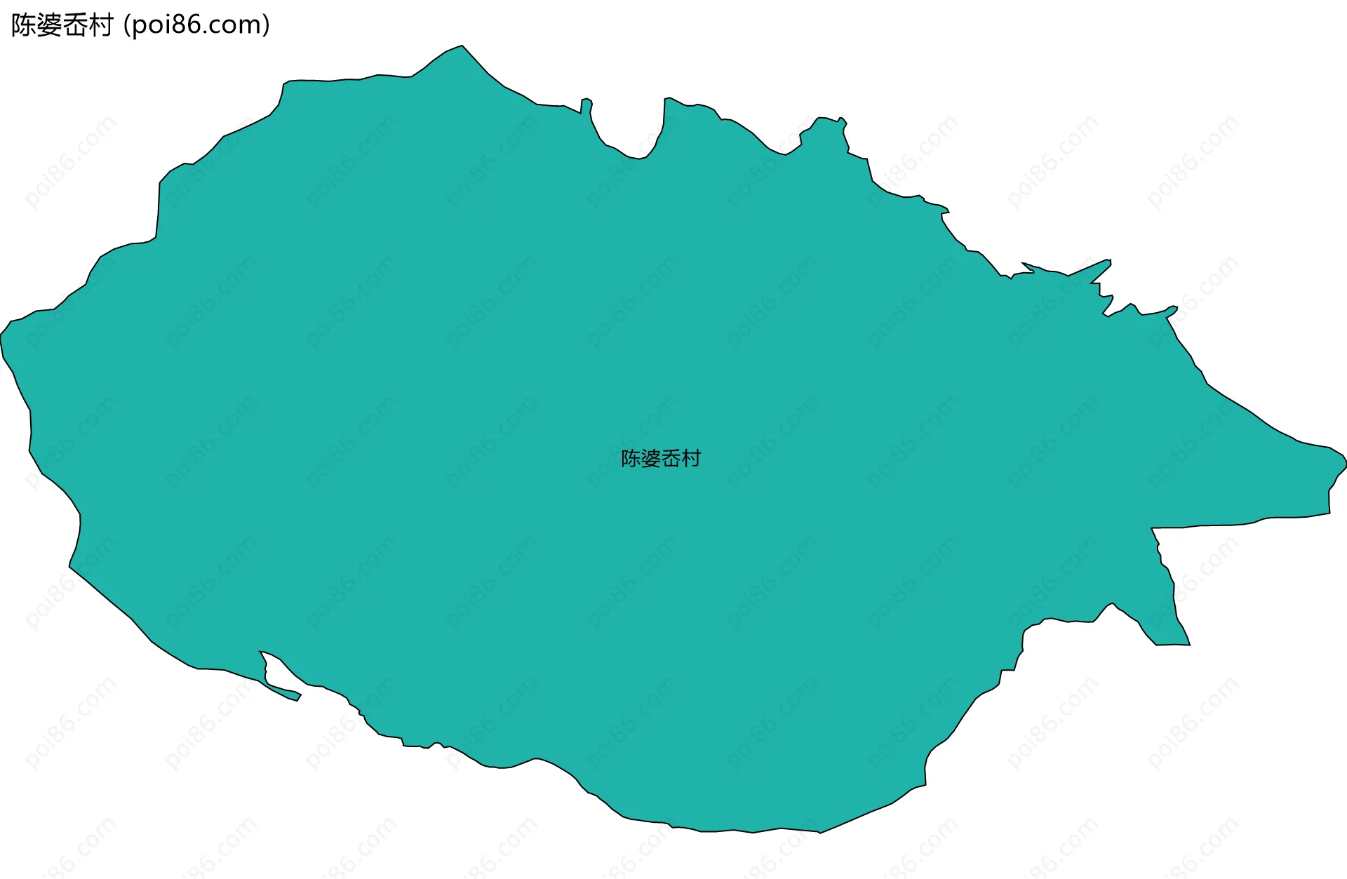 陈婆岙村边界地图