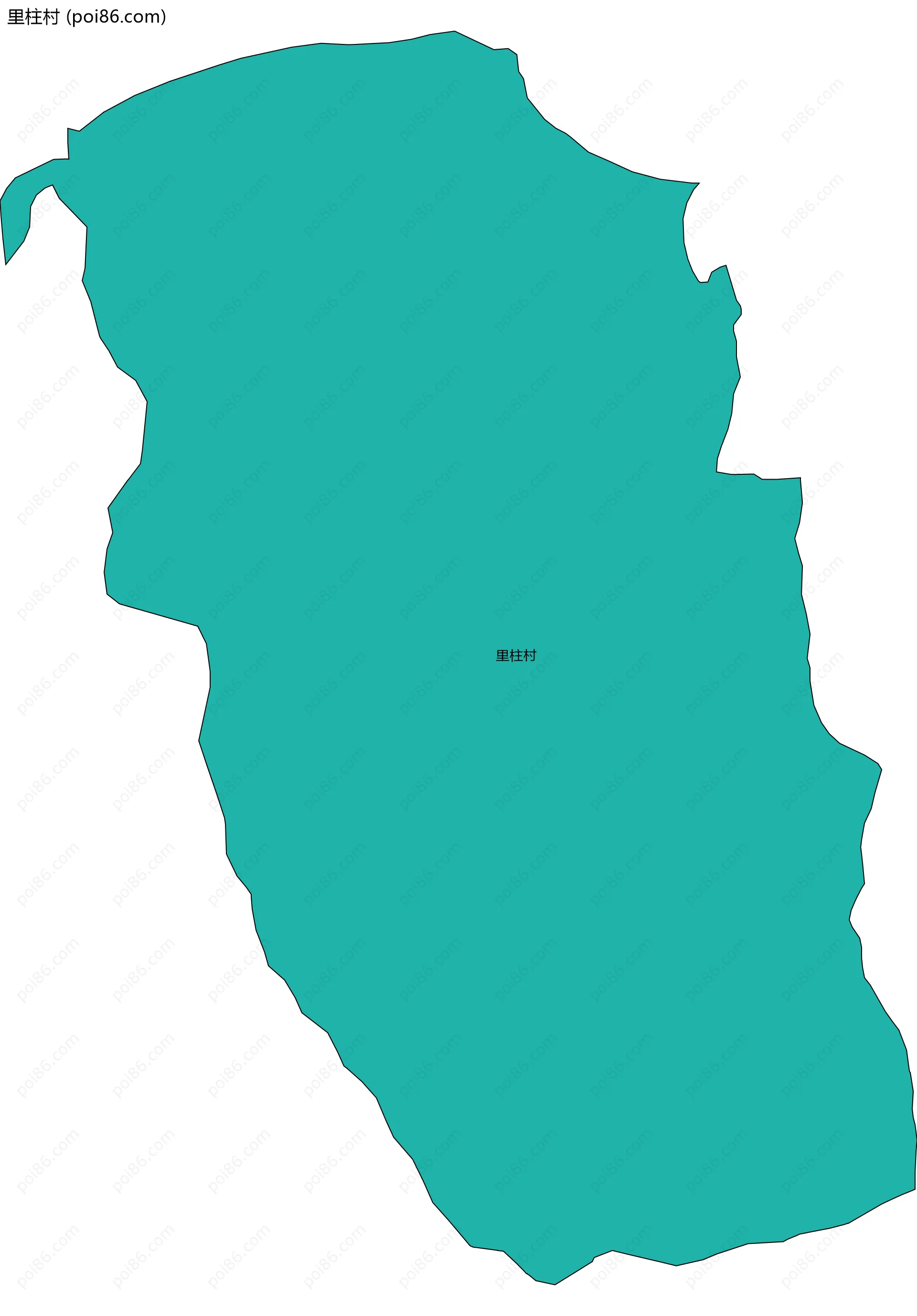 里柱村边界地图