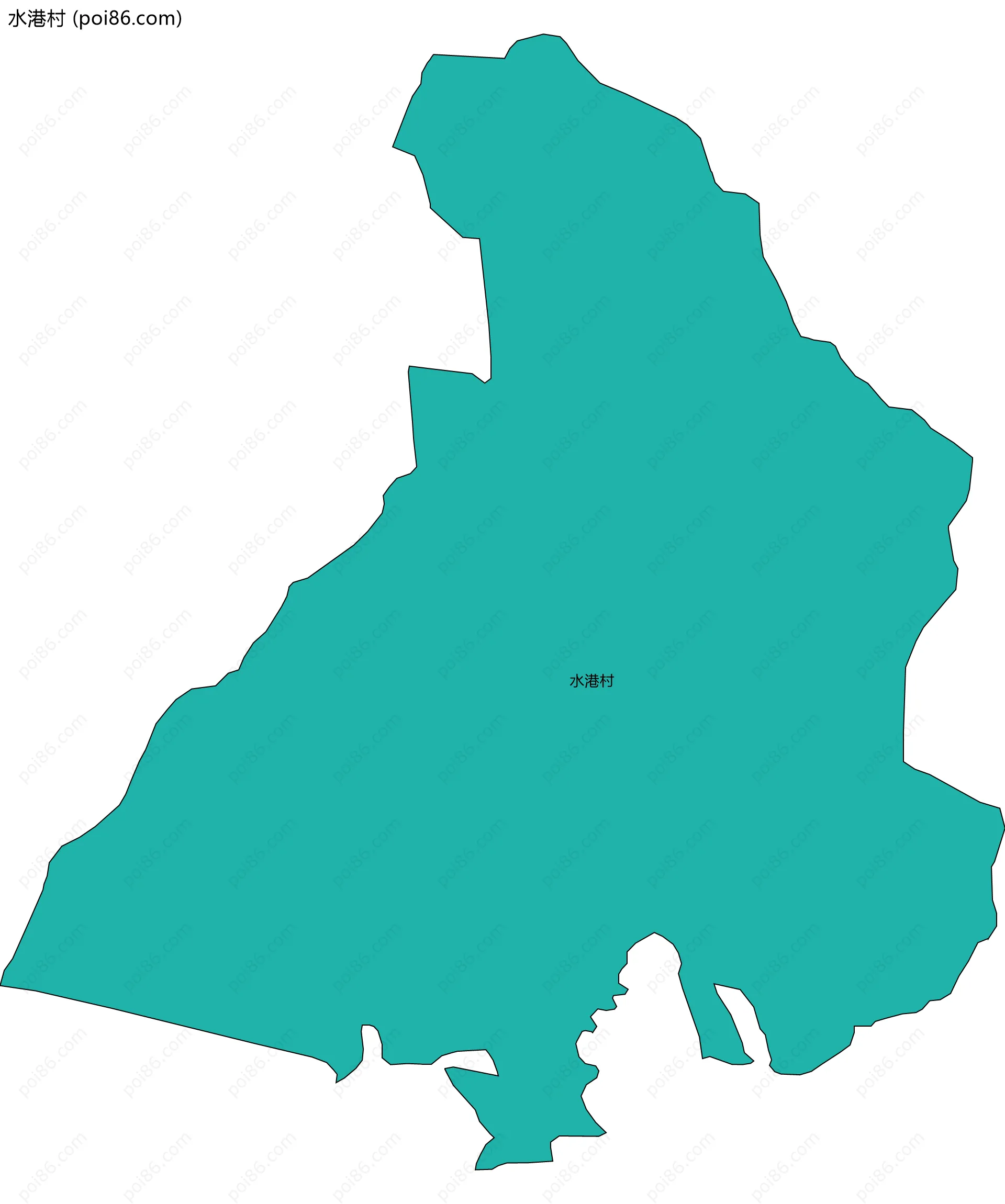 水港村边界地图