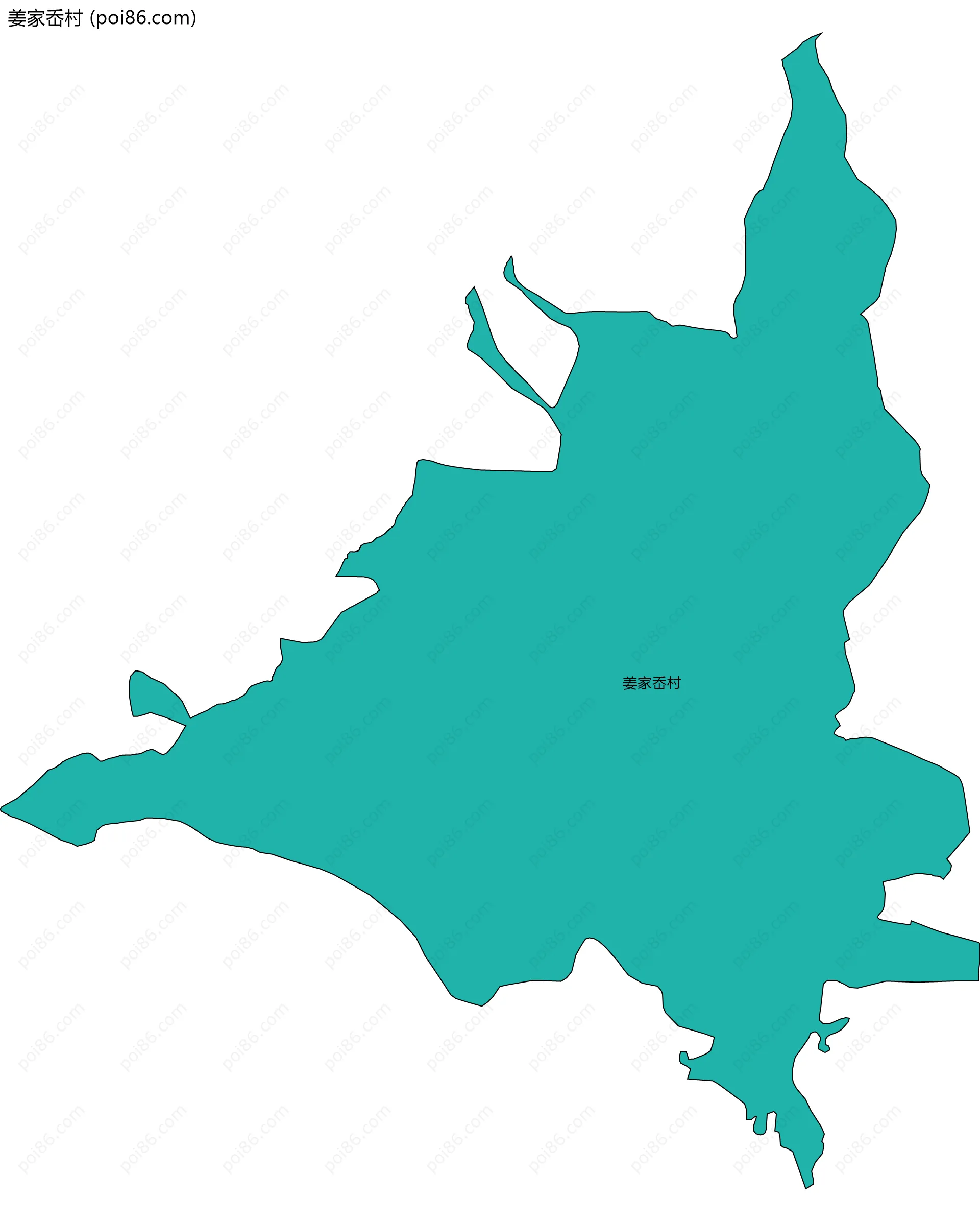 姜家岙村边界地图