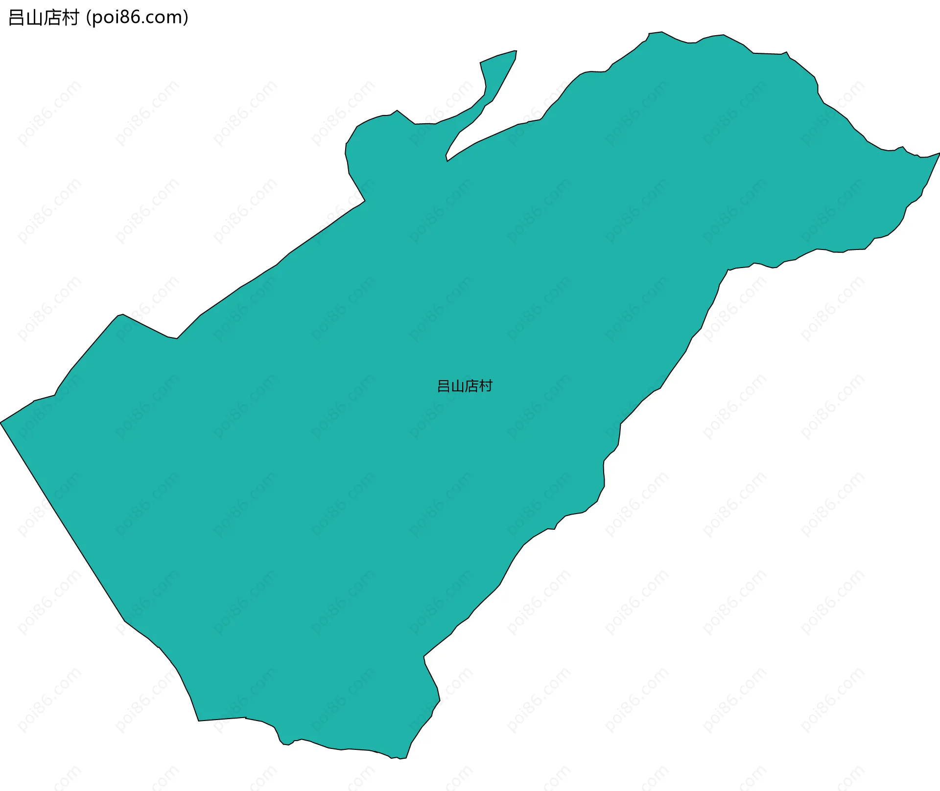 吕山店村边界地图