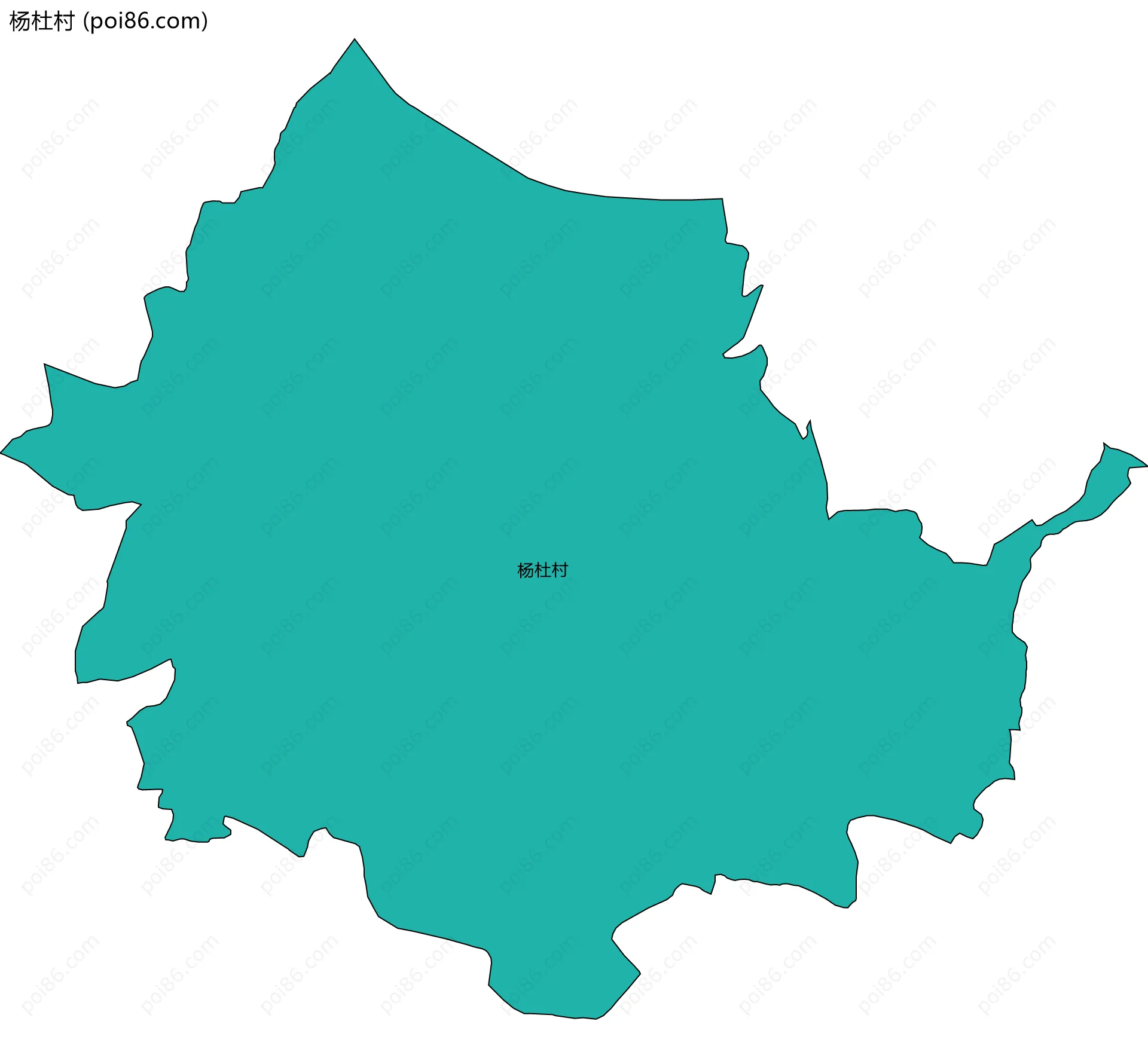 杨杜村边界地图